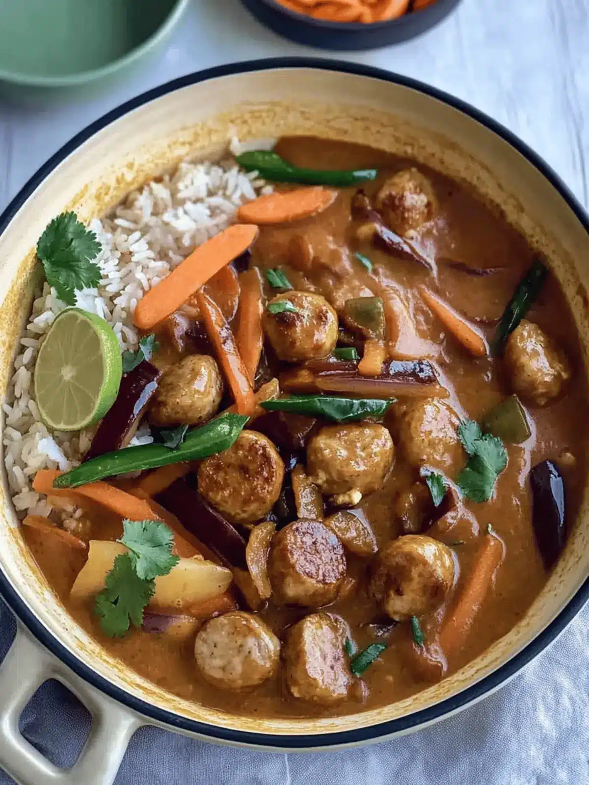 Savory Satay Sausage Rice Bowl Perfect for Busy Nights 3 Satay Sausage Rice Bowl