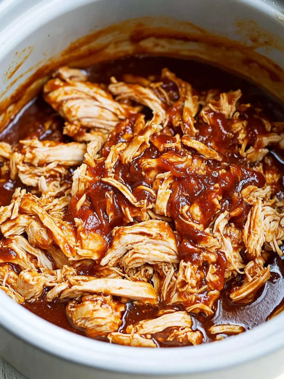 Melt-in-Your-Mouth Slow-Cooker BBQ Pulled Chicken Bliss 4 Slow-Cooker BBQ Pulled Chicken