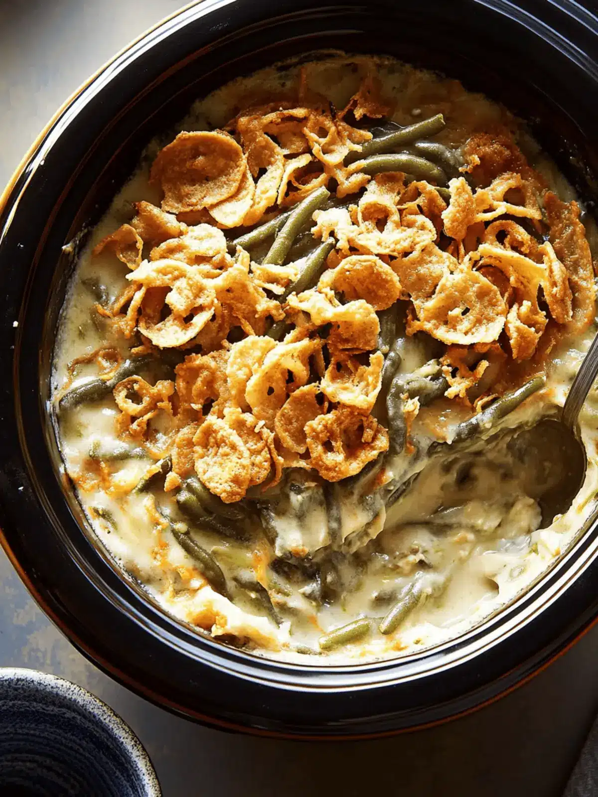 Crockpot Green Bean Casserole That Steals the Holiday Show 4 Crockpot Green Bean Casserole