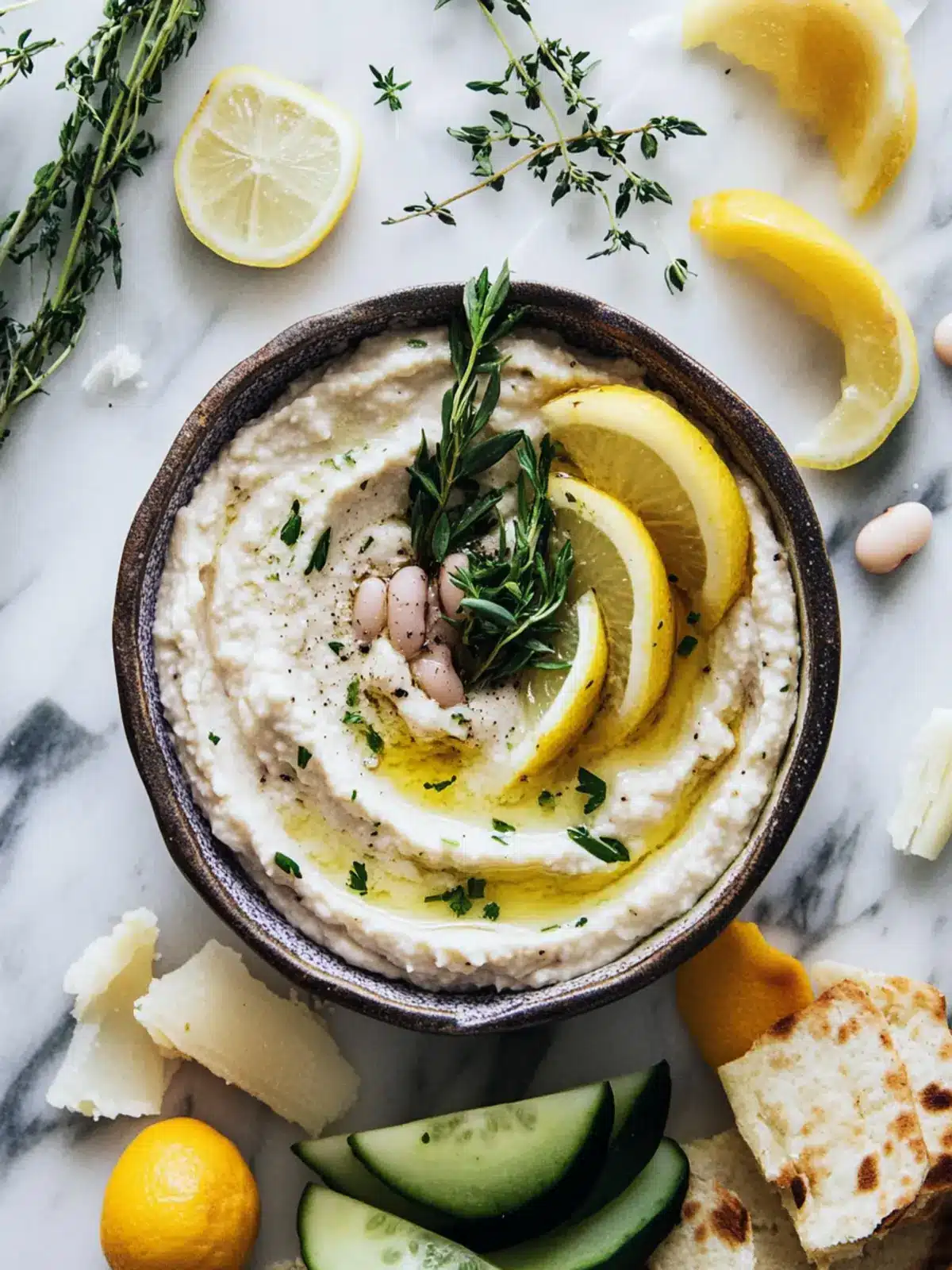 Zesty Lemon and Herb White Bean Dip Ready in 10 Minutes 3 Lemon and Herb White Bean Dip