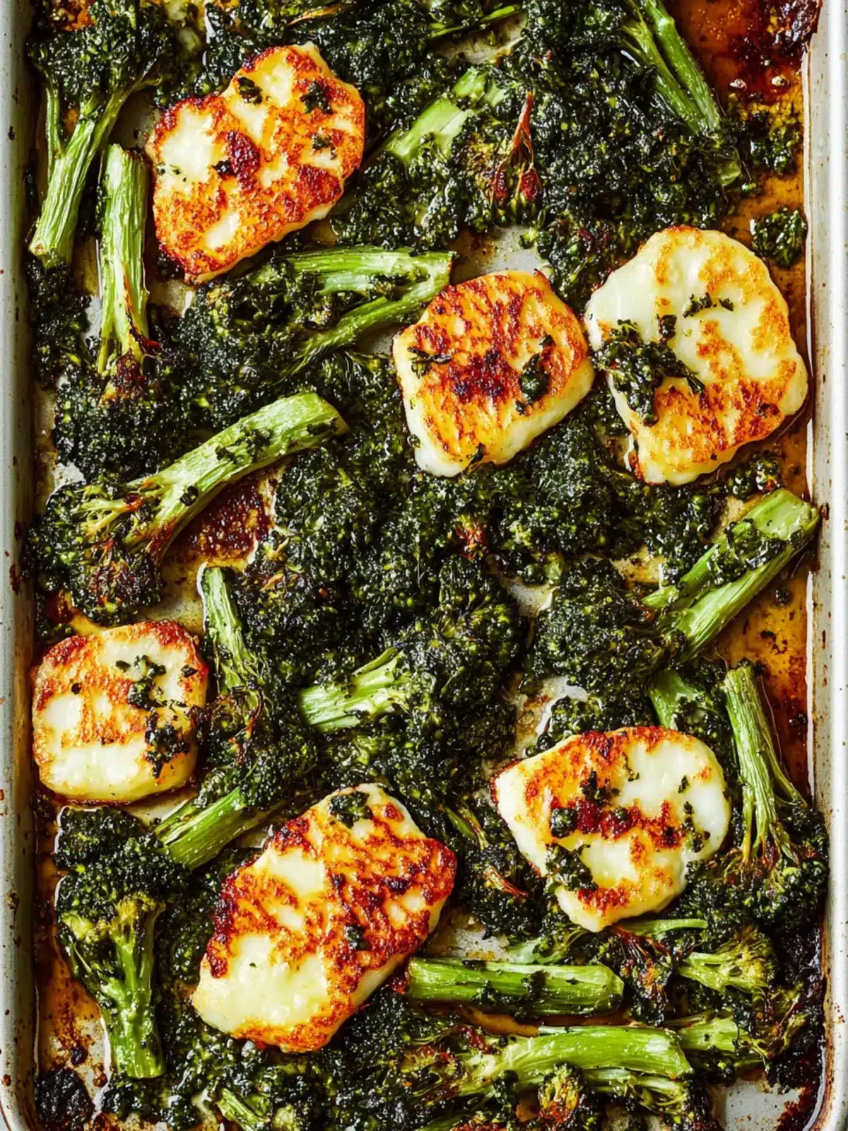 Delicious Sheet-Pan Roasted Halloumi & Broccolini in Minutes 4 Sheet-Pan Roasted Halloumi & Broccolini