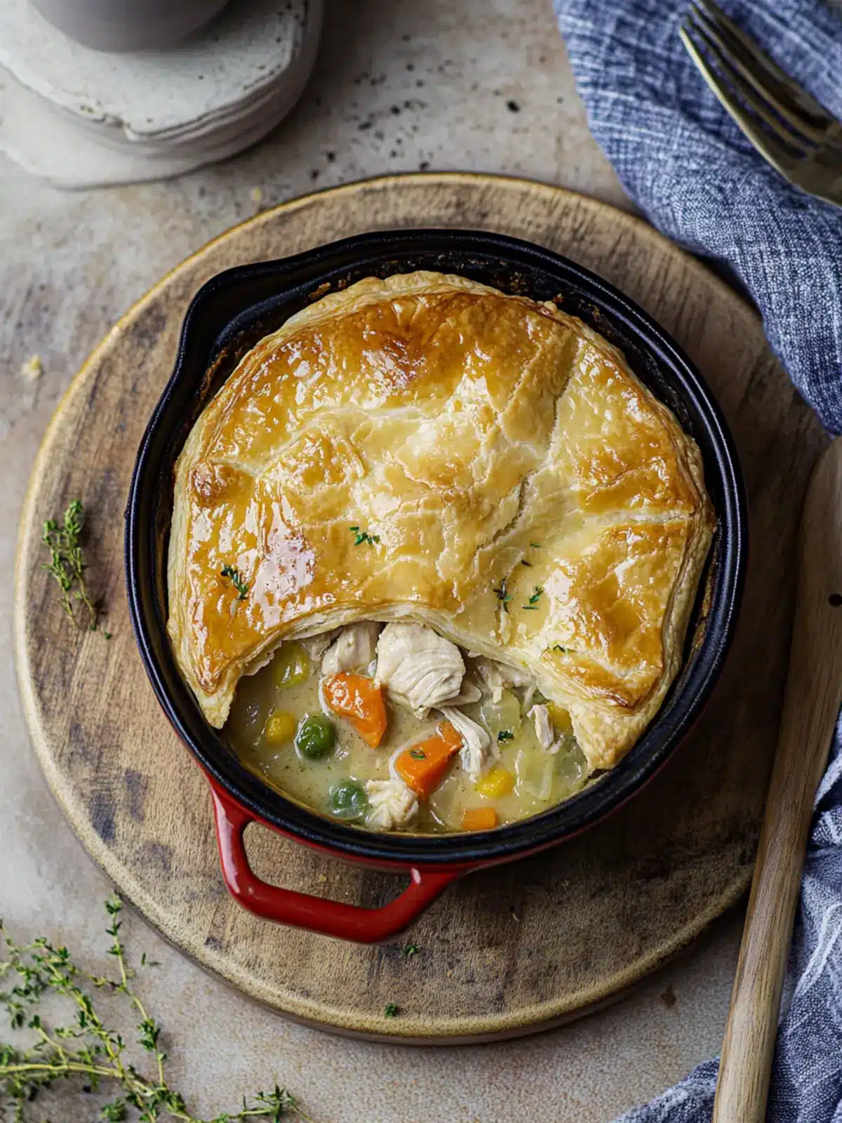 Savory Dutch Oven Chicken Pot Pie with Puff Pastry Delight 3 Dutch Oven Chicken Pot Pie with Puff Pastry