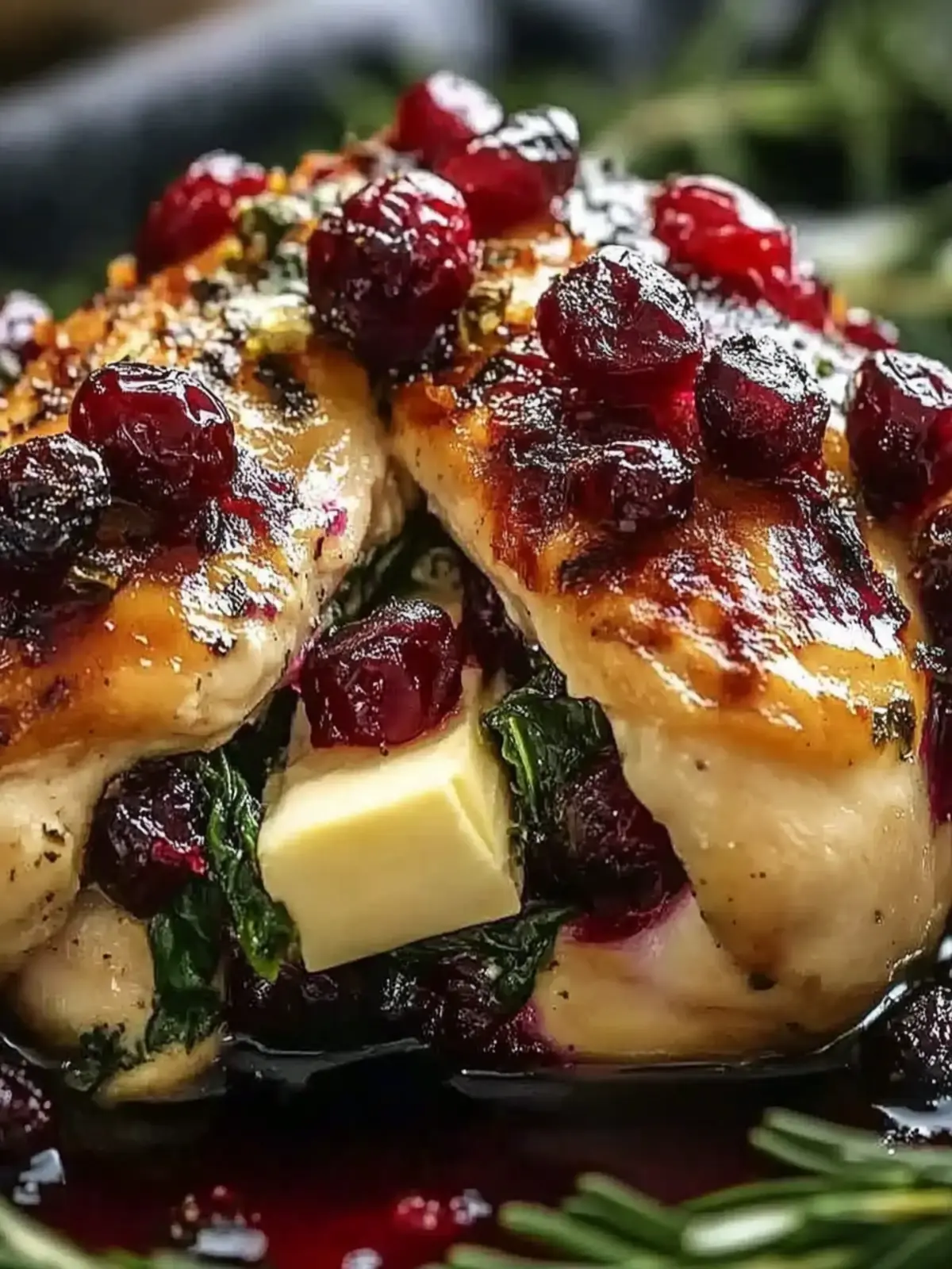 Cranberry & Spinach Stuffed Chicken with Brie for Cozy Dinners 3 Cranberry & Spinach Stuffed Chicken with Brie