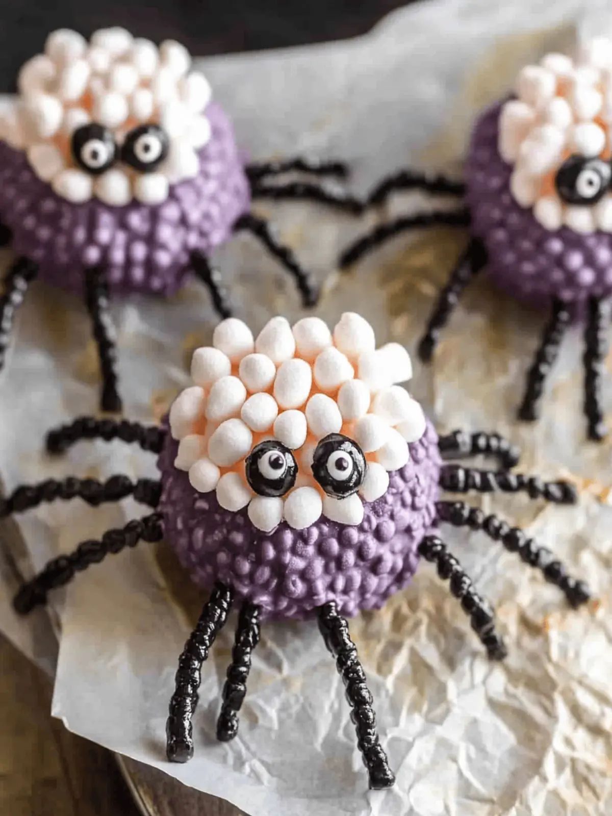 Candy-Coated Marshmallow Spiders for a Spooky Halloween Treat 3 Candy-Coated Marshmallow Spiders