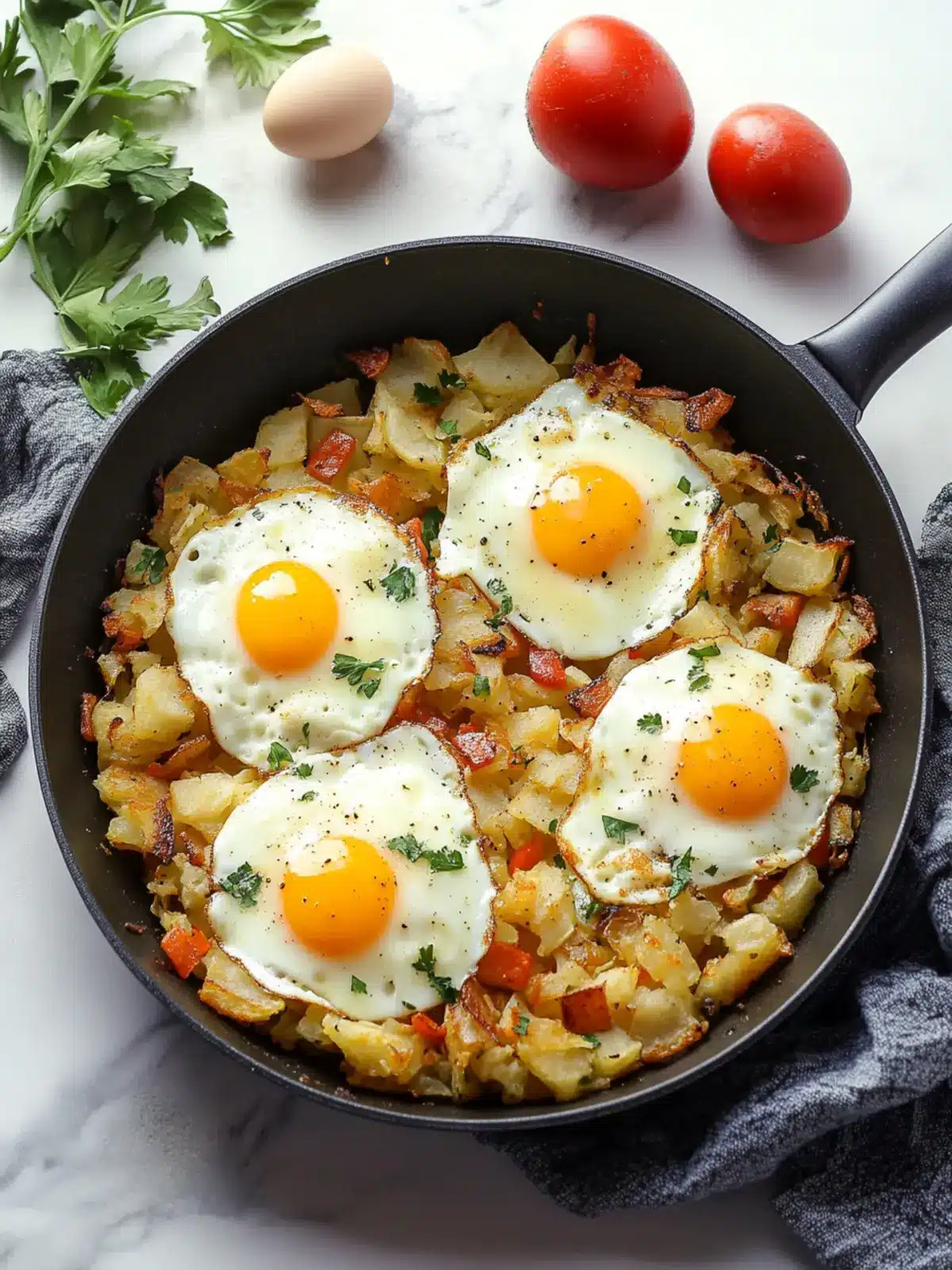 Hash Browns and Eggs Skillet: A Quick Comfort Food Delight 2 Hash Browns and Eggs Skillet