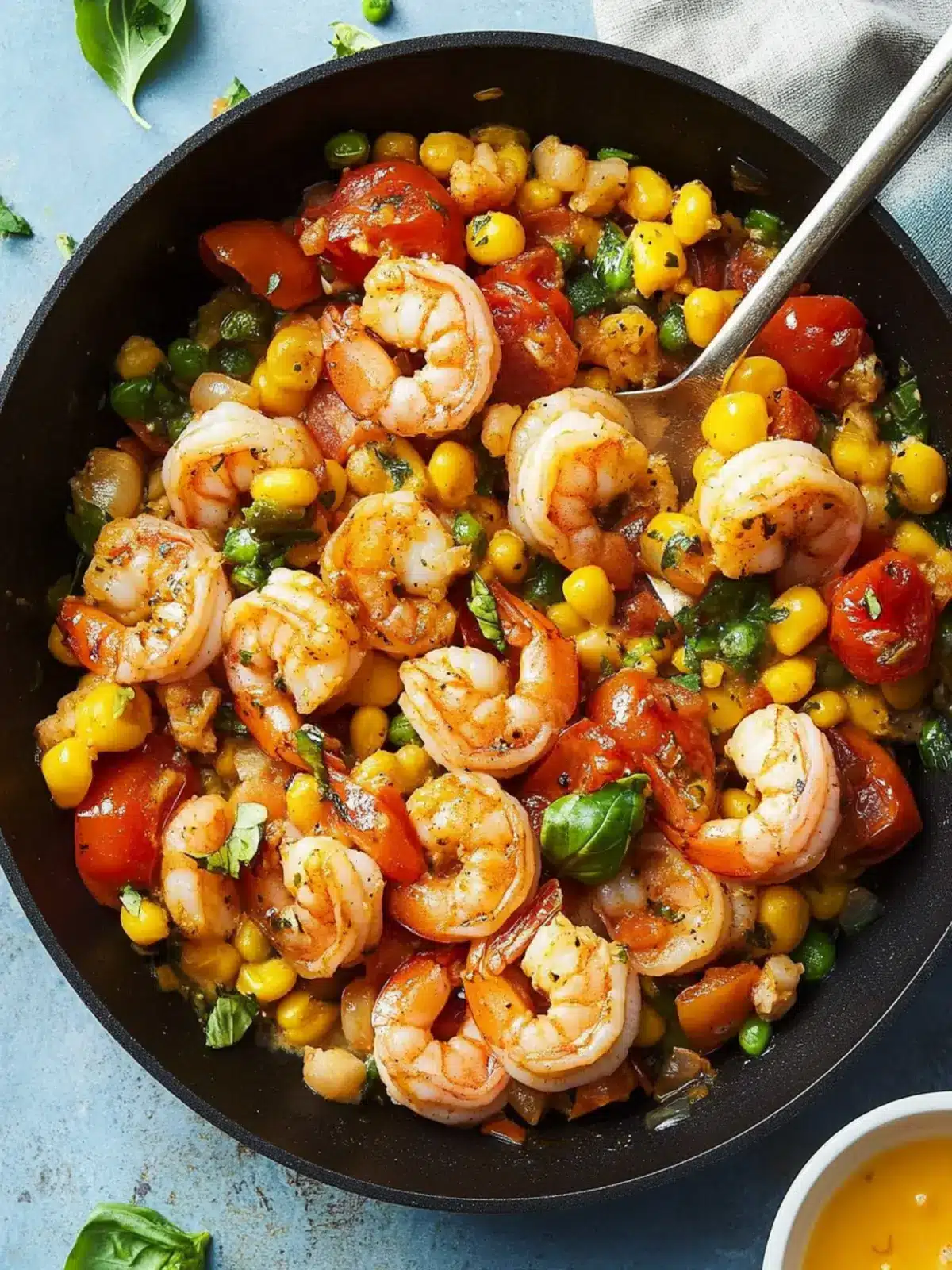 Savory Shrimp & Tomato Succotash Skillet in Just 35 Minutes 4 Shrimp & Tomato Succotash Skillet