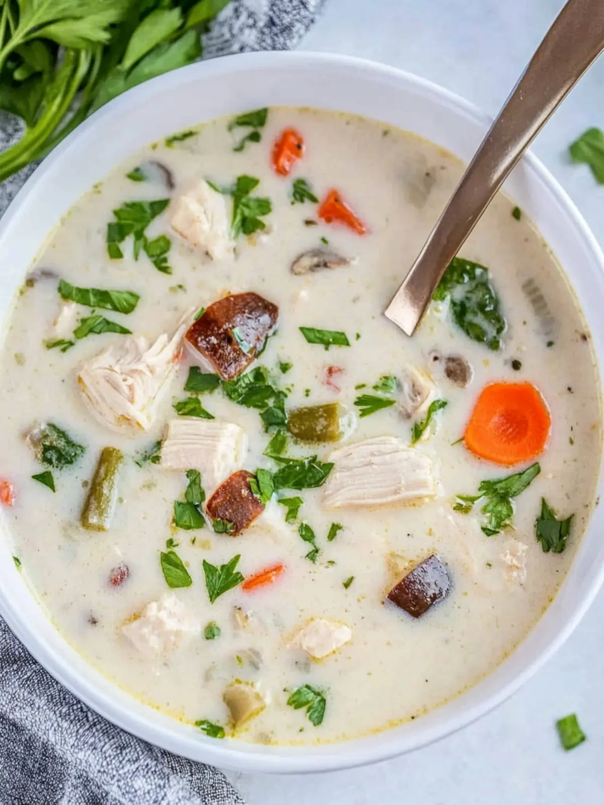 Creamy Chicken Veggie Soup for Cozy Nights In 2 Creamy Chicken Veggie Soup