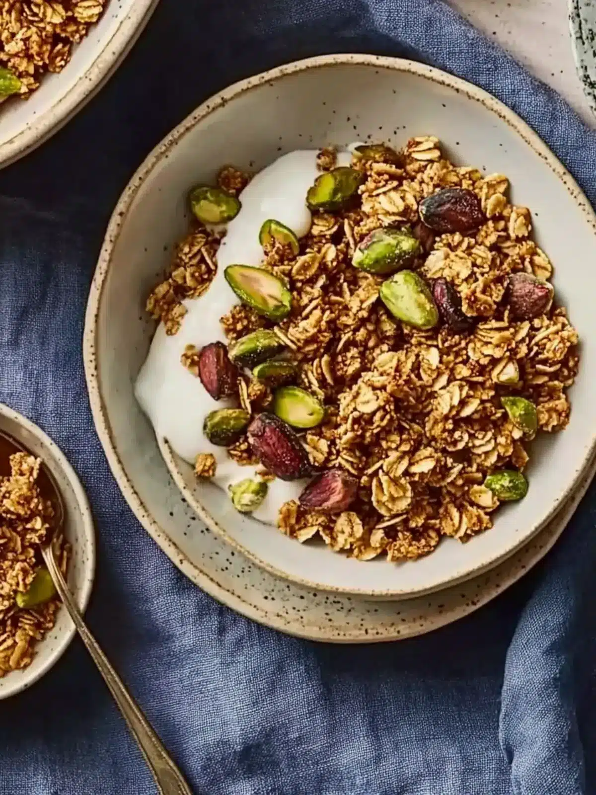 Delicious Tahini and Pistachio Granola for Crunchy Mornings 3 Tahini and pistachio granola