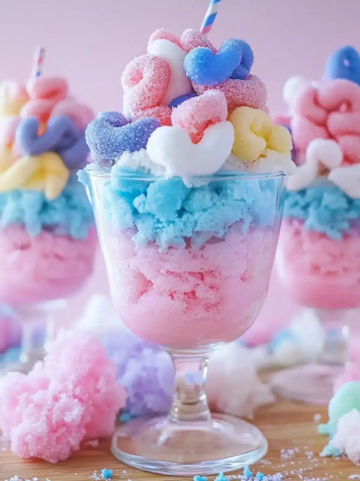 Magical Cotton Candy Parfaits - Whimsical No-Bake Fun! 3 Magical Cotton Candy Parfaits