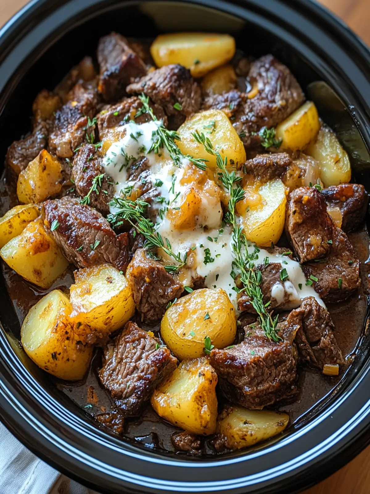 Crockpot Loaded Steak and Potato Bake for Cozy Nights 3 Crockpot Loaded Steak and Potato Bake
