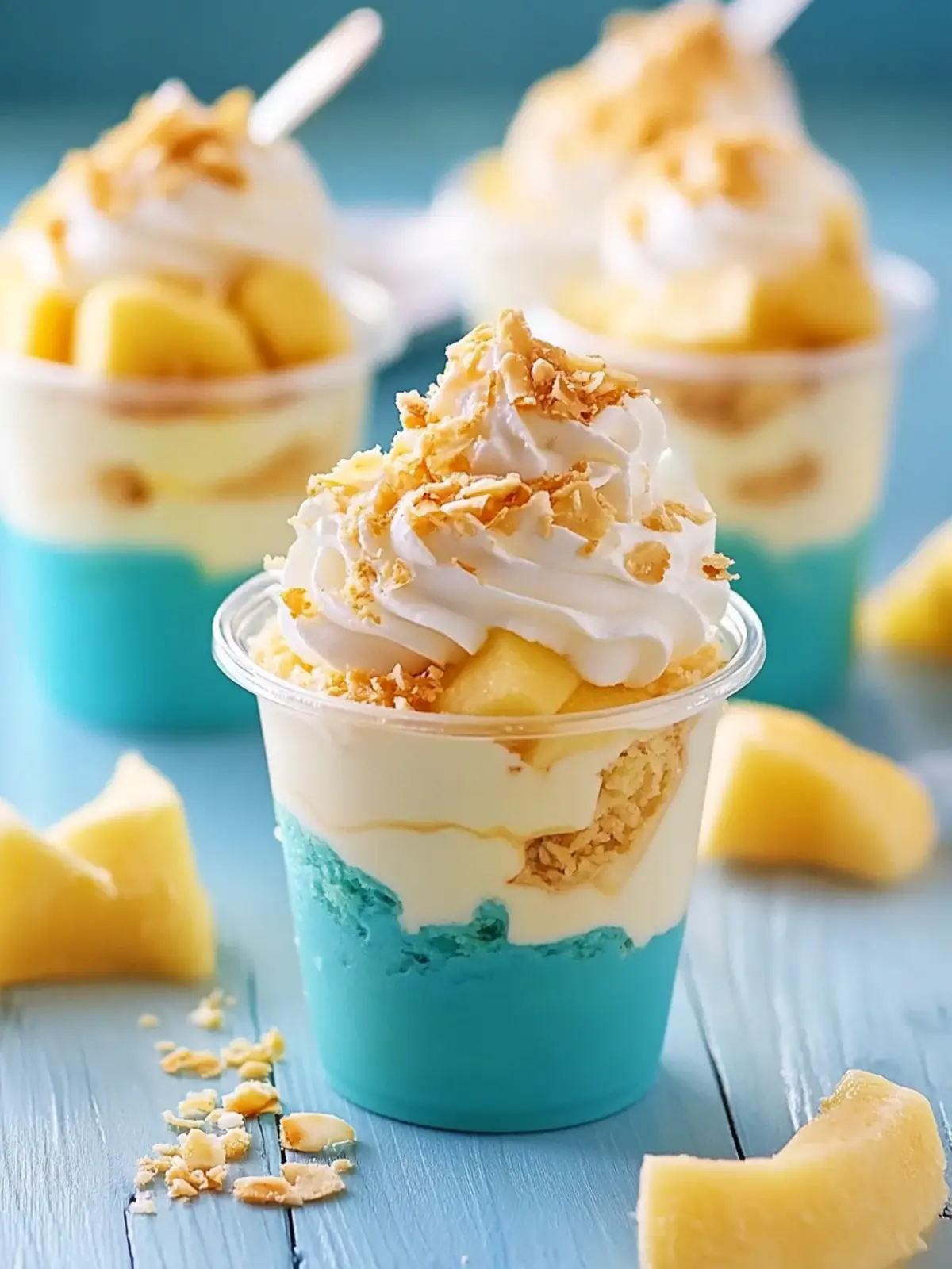 Colorful Beach Pudding Cups: Fun No-Bake Treats for Summer 4 Beach Pudding Cups