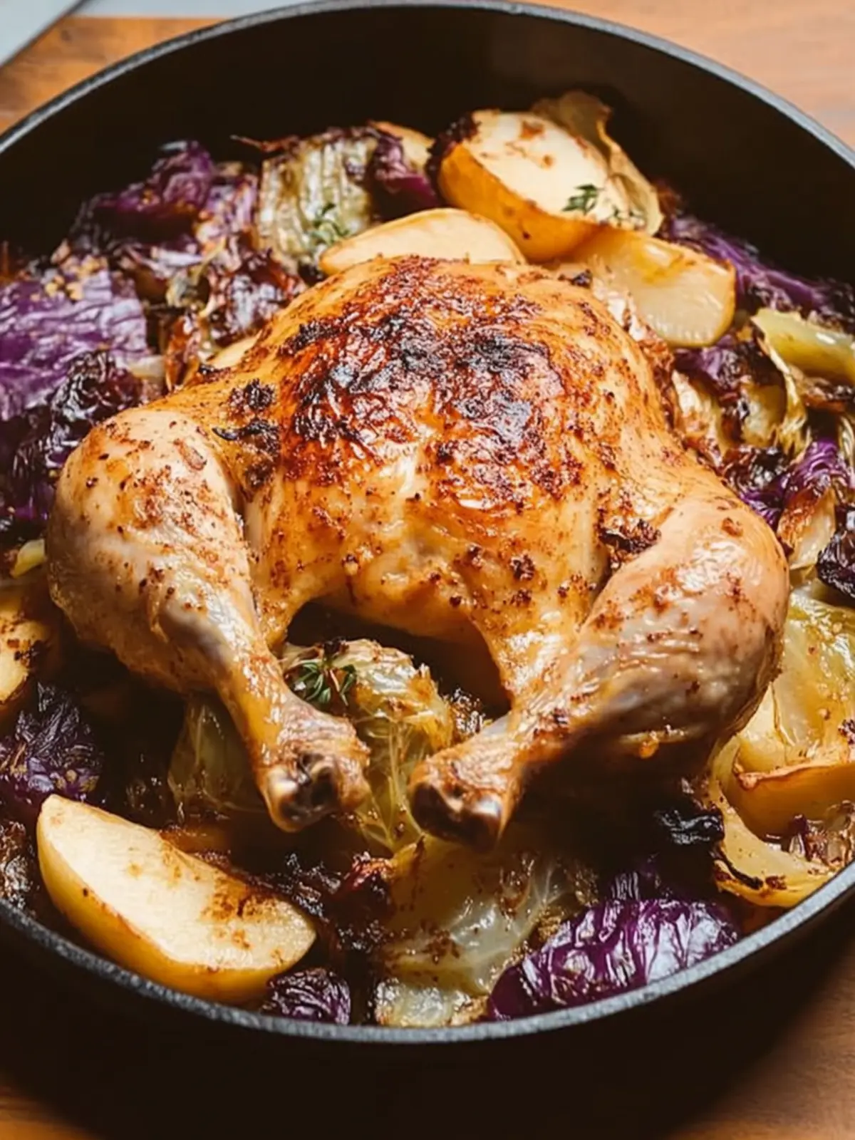 Savory Apple Cider Baked Chicken and Cabbage in One Pot 2 Apple Cider Baked Chicken and Cabbage