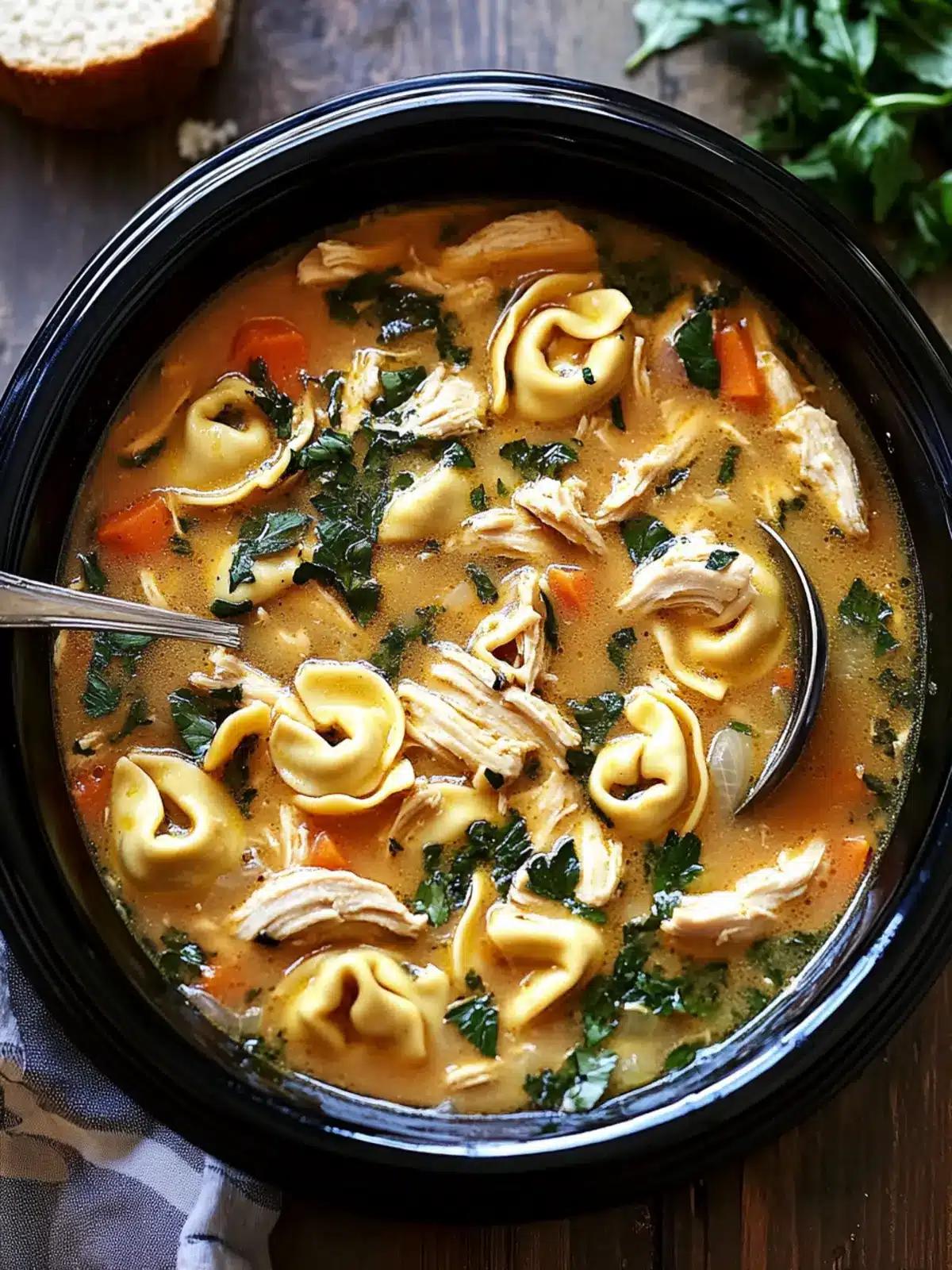 Crockpot Tortellini Chicken Soup for Ultimate Comfort Tonight 2 Crockpot Tortellini Chicken Soup