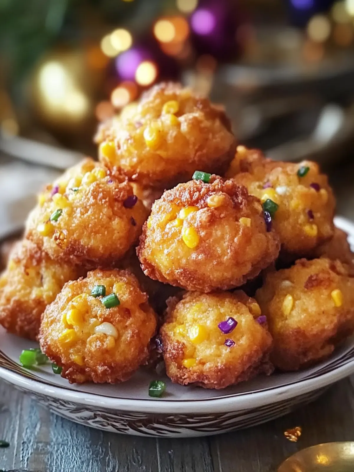 Mardi Gras Cornbread Fritters That You'll Crave Again! 3 Mardi Gras Cornbread Fritters