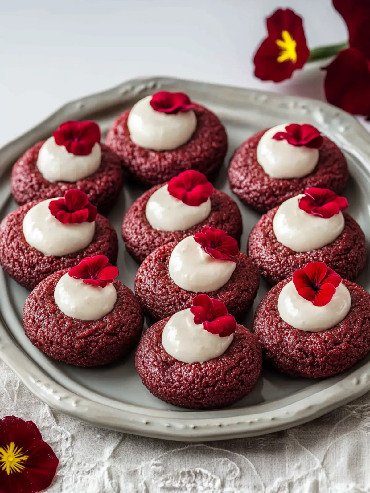 Red Velvet Blossom Cookies: Chewy Delights for Any Occasion 2 Red Velvet Blossom Cookies