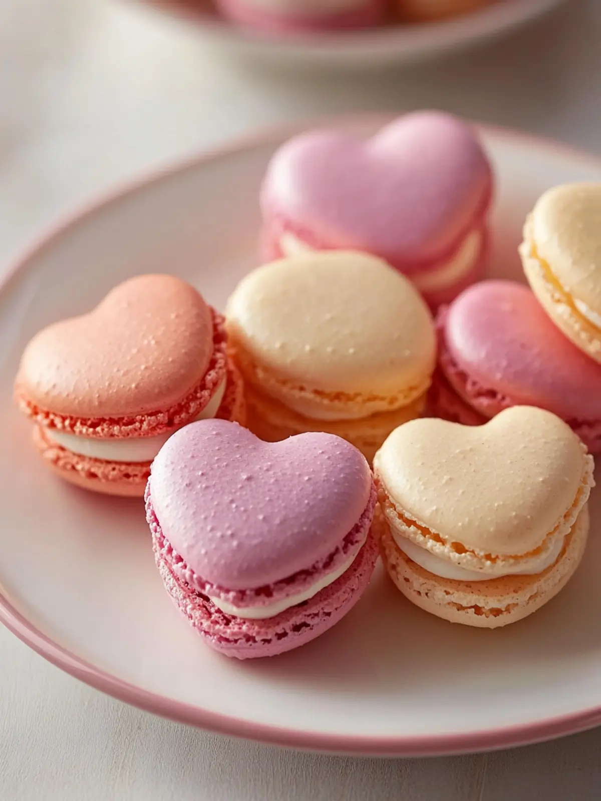 Delightful Heart-Shaped Macarons for Your Sweetest Moments 3 Heart-Shaped Macarons