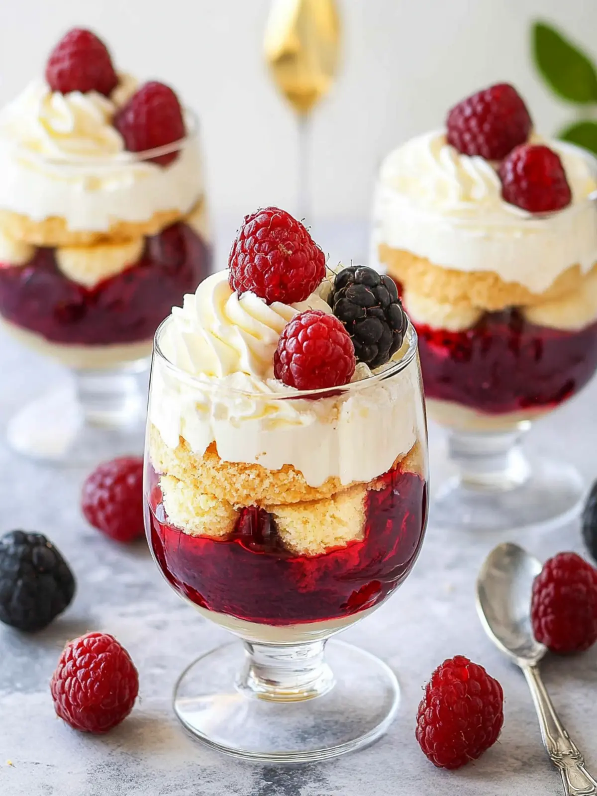 Irresistible Mini Trifles with Mascarpone and Cherries 2 Mini Trifles