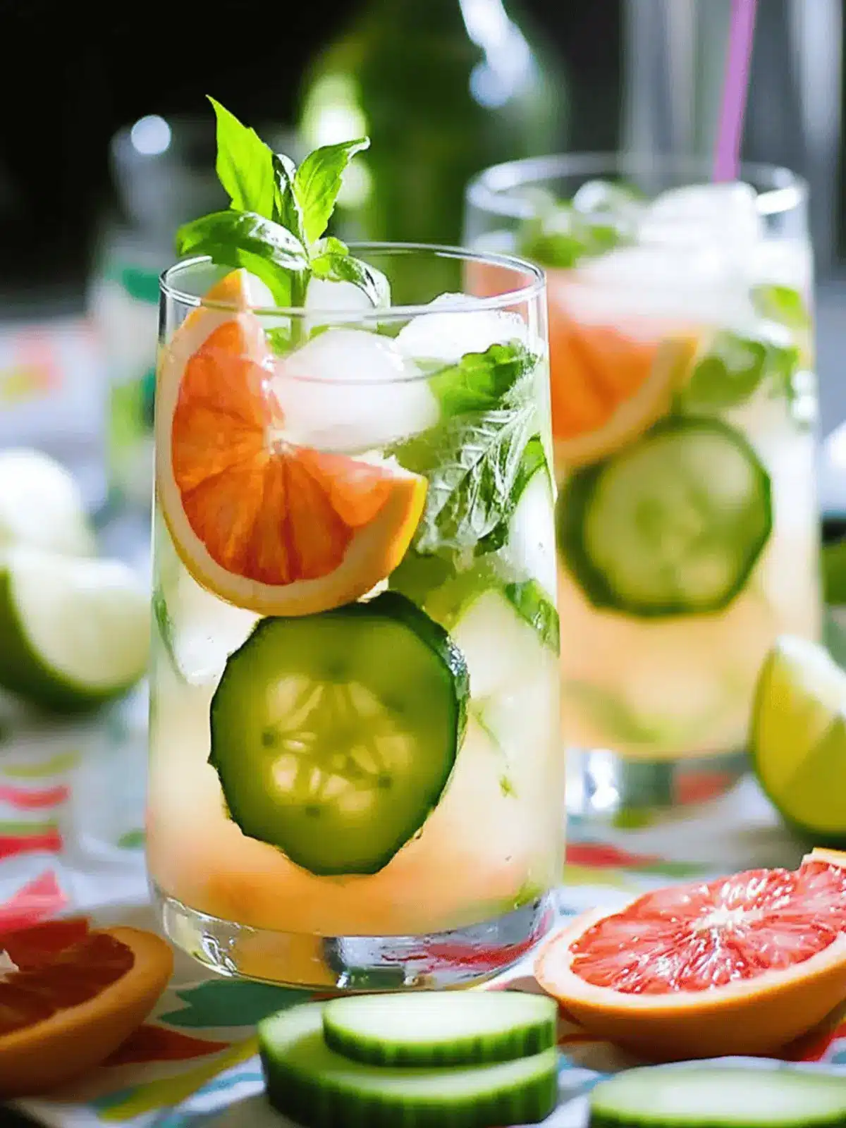 Delightfully Cool Cucumber Grapefruit Basil Mojito Recipe 4 Cucumber Grapefruit Basil Mojito