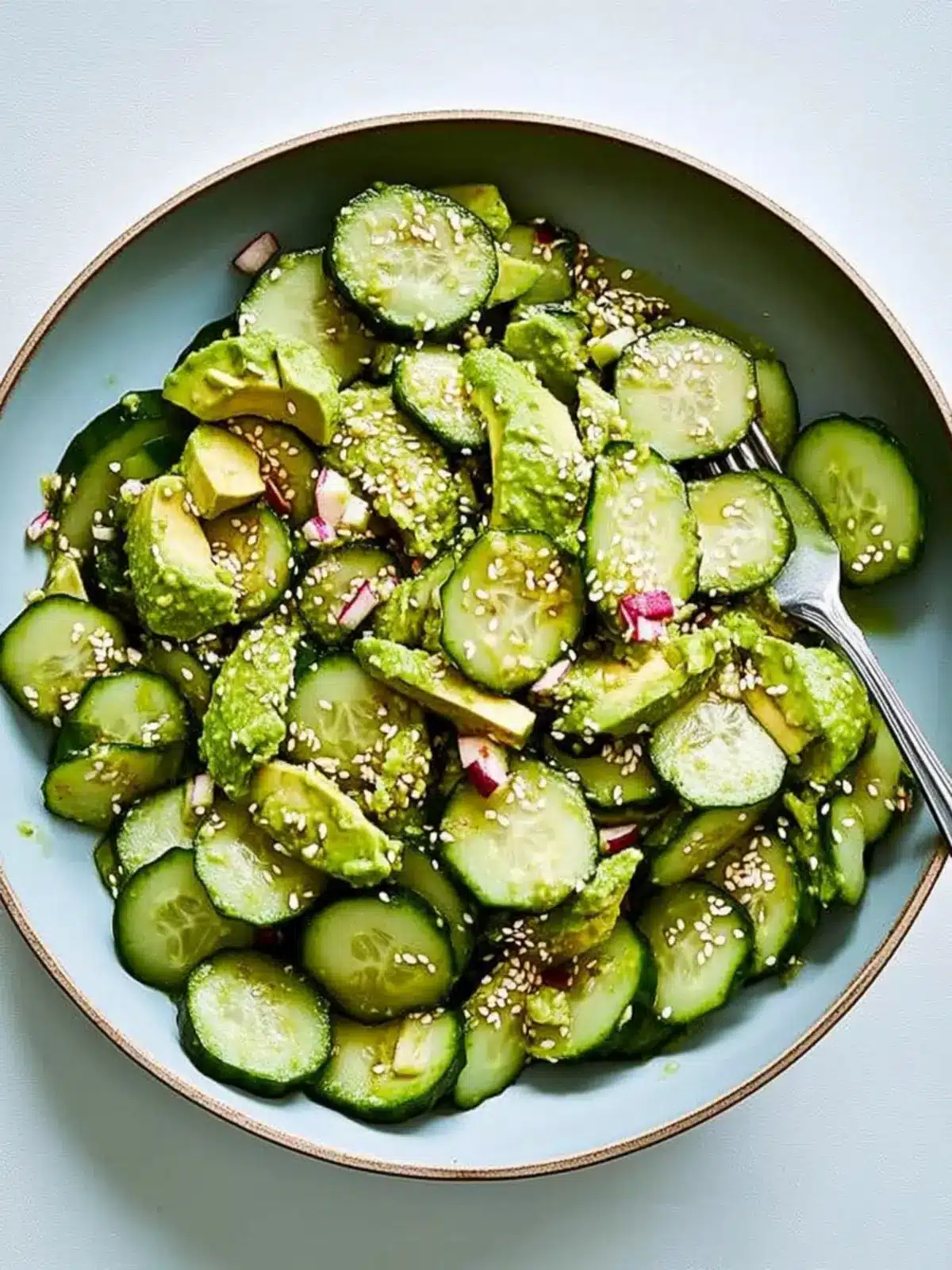 Sesame Cucumber and Avocado Salad for a Refreshing Crunch 4 Sesame Cucumber and Avocado Salad
