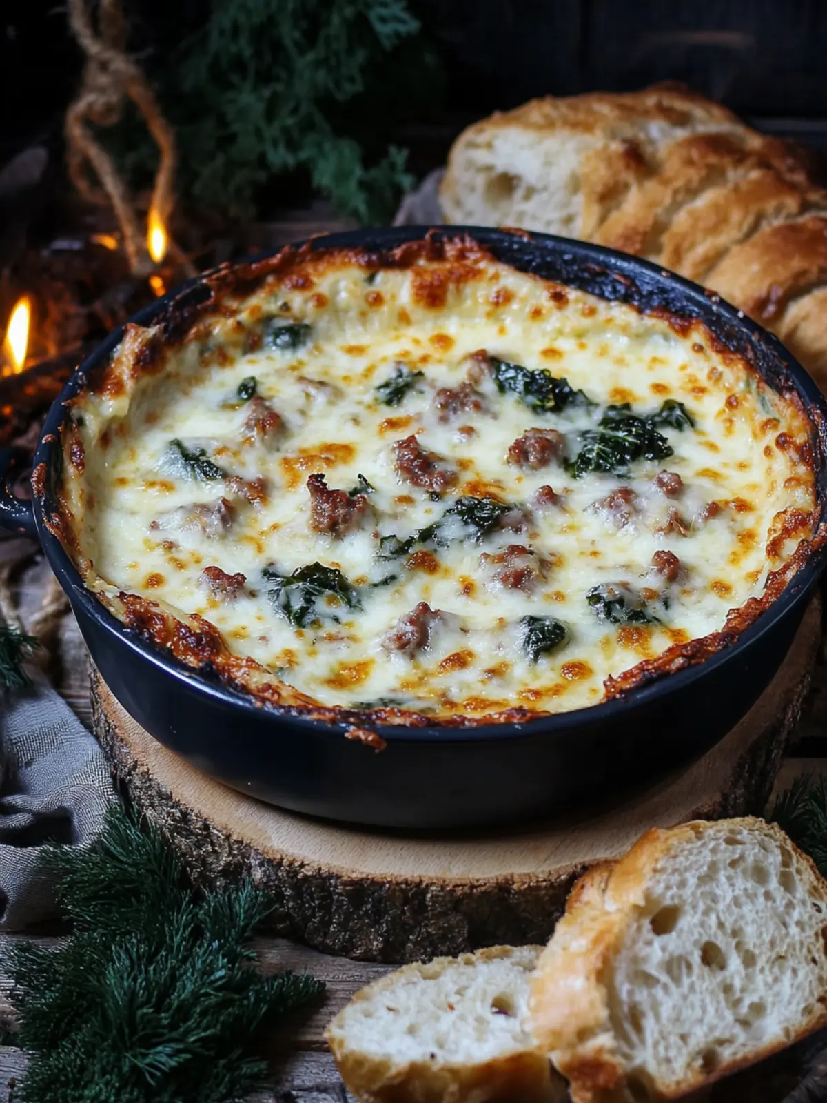 Irresistible Spicy Sausage and Swiss Chard Dip Recipe 2 Spicy Sausage and Swiss Chard Dip