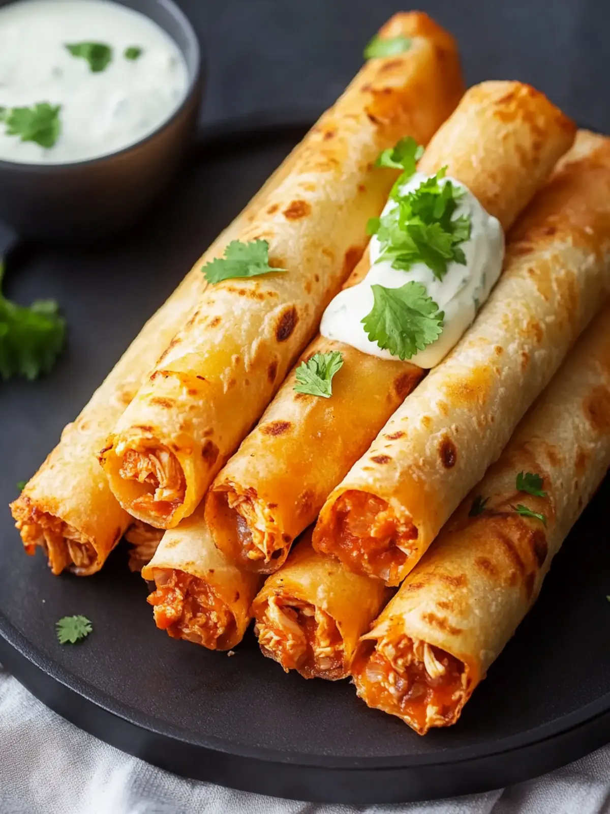 Buffalo Chicken Taquitos: Spicy Crunch in Every Bite 4 Buffalo Chicken Taquitos