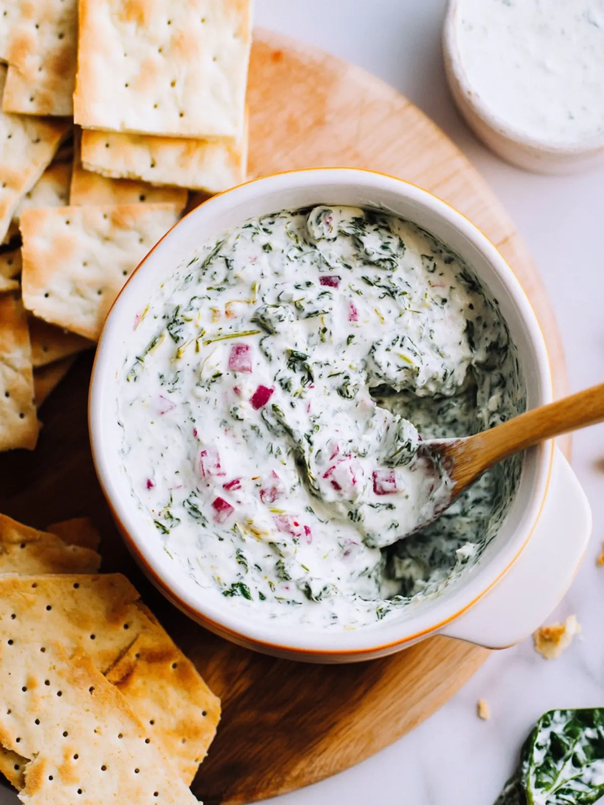 Creamy Sour Cream Spinach Dip No Soup Mix Needed! 4 Sour Cream Spinach Dip (no soup mix!)