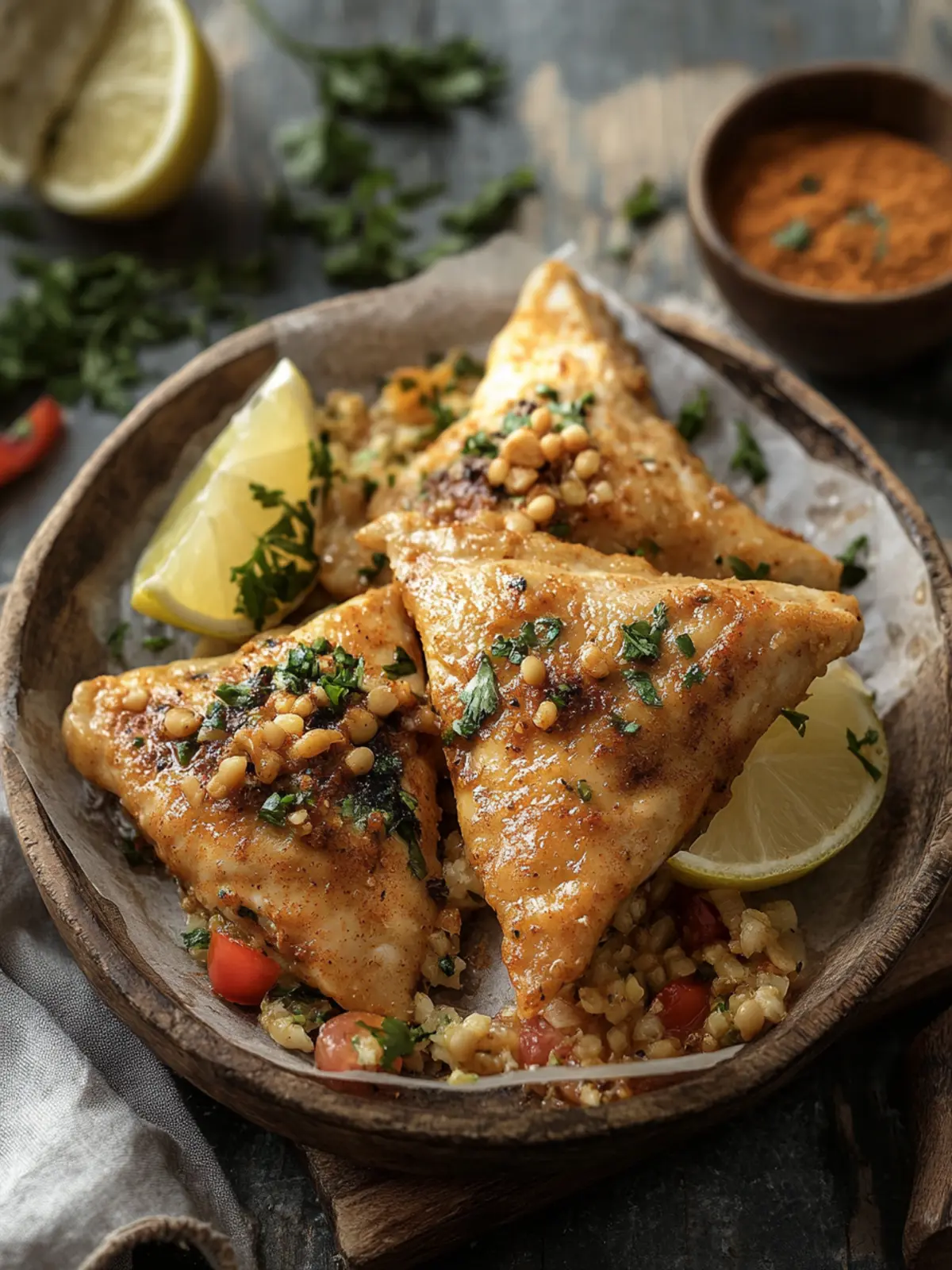 Moroccan Spiced Chicken Briouats for Flavorful Appetizers 4 Moroccan Spiced Chicken Briouats