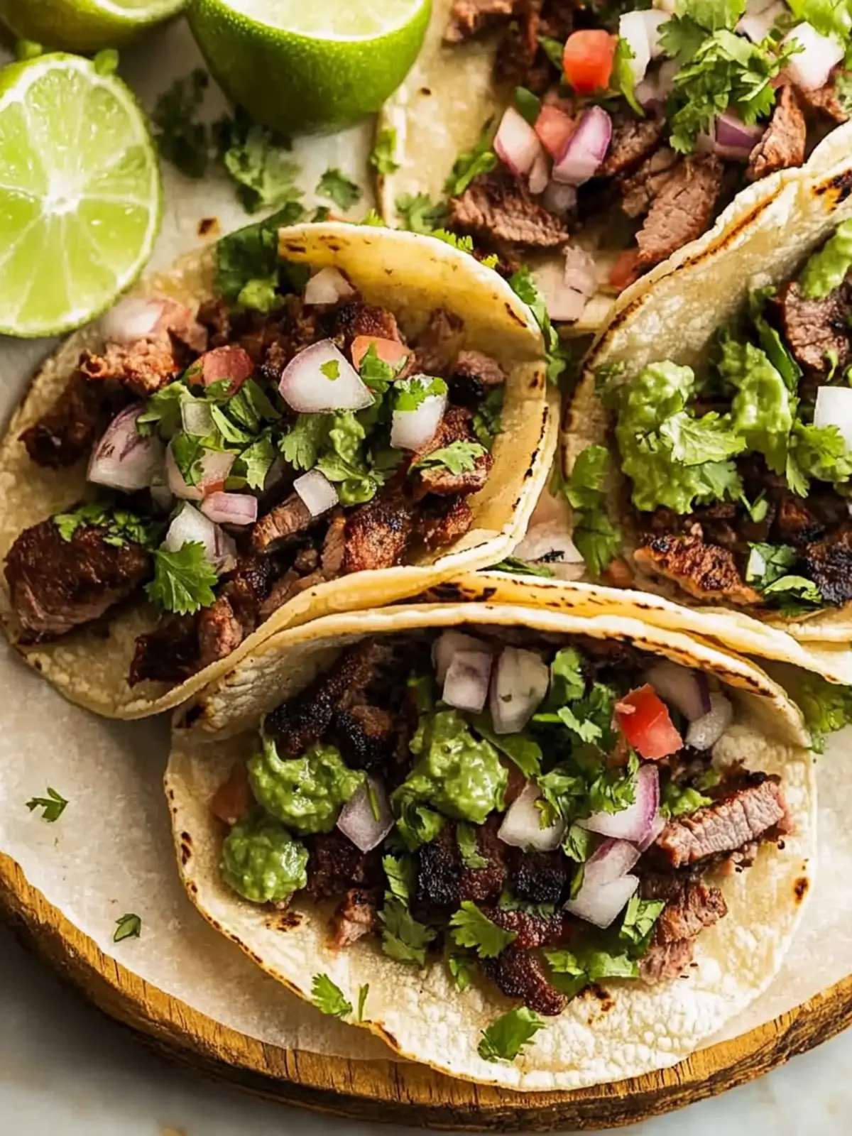 Mouthwatering Carne Asada Tacos with Flavorful Flank Steak 3 Carne Asada Tacos