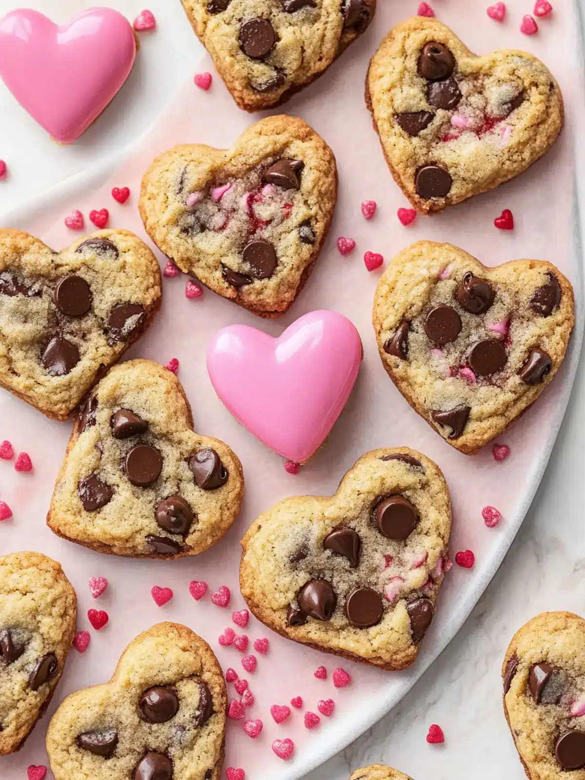 Heart Shaped Chocolate Chip Cookies in Under 30 Minutes 2 Heart Shaped Chocolate Chip Cookies