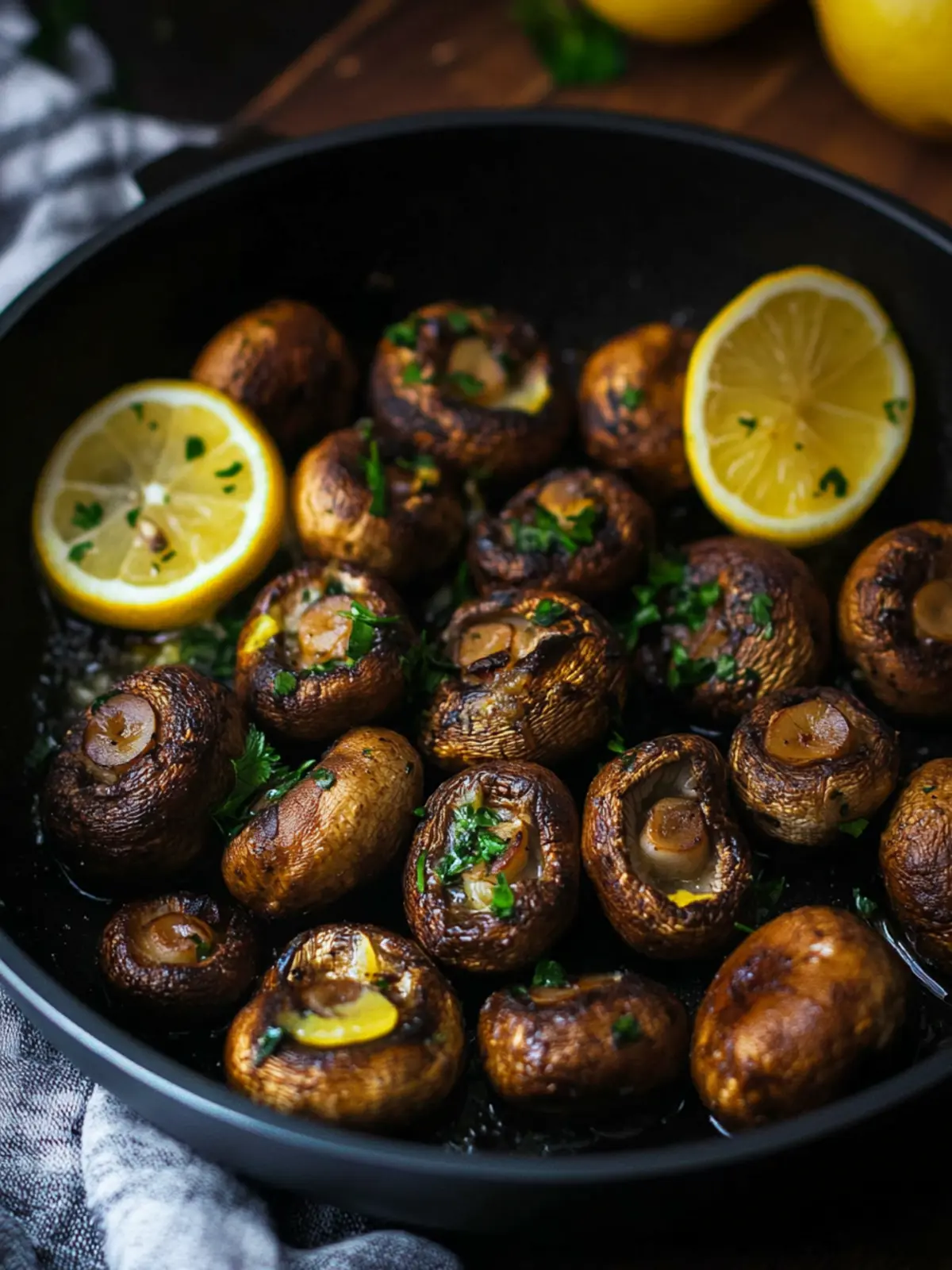 Delicious Roasted Mushrooms with Lemon Butter Sauce Bliss 4 Roasted Mushrooms with Lemon Butter Sauce