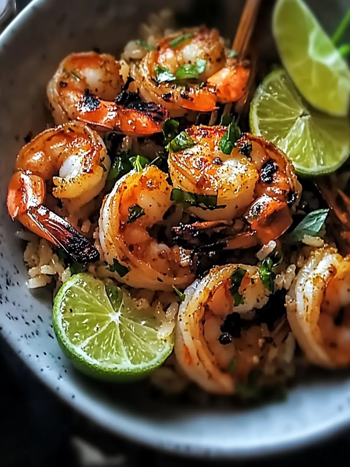 Savor Thai Chili Lemongrass Grilled Shrimp with Lime Rice 2 Thai Chili Lemongrass Grilled Shrimp with Sweet Basil & Lime Fried Rice