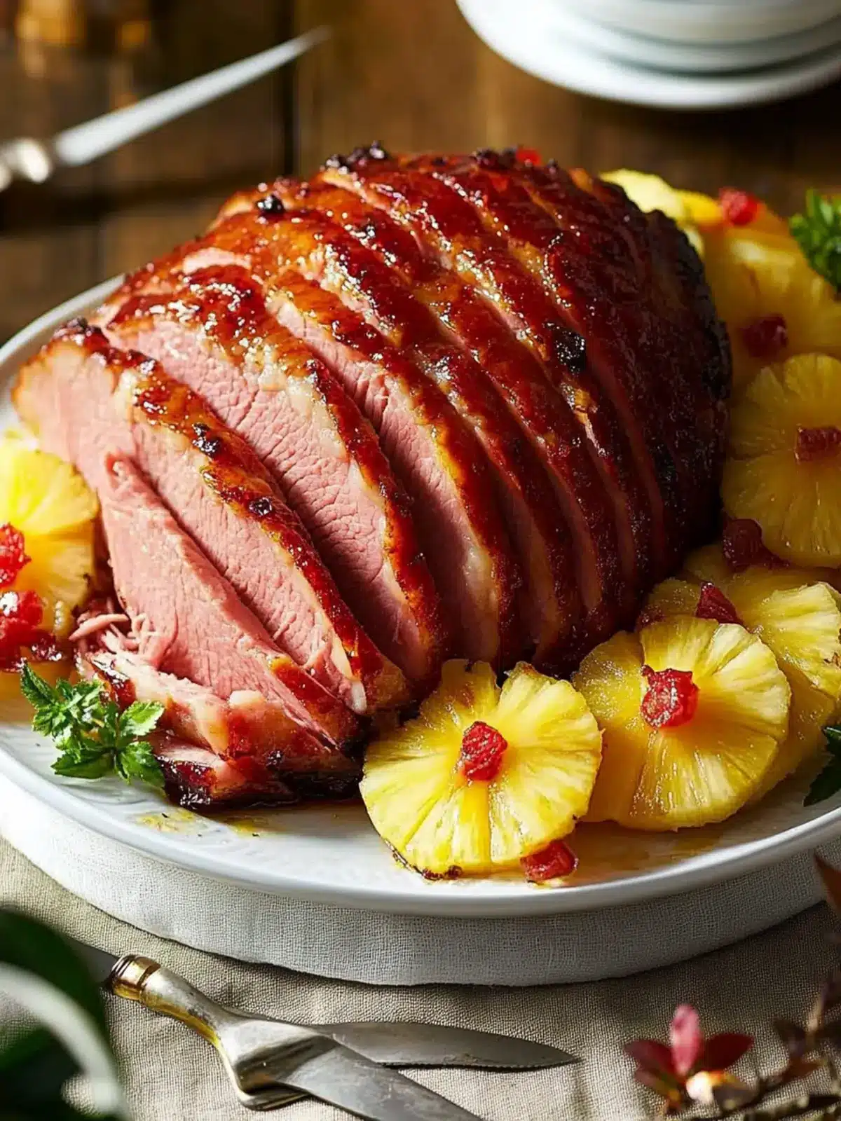 Baked Ham with Pineapple Tips for a Festive Family Feast 3 Baked Ham with Pineapple Tips