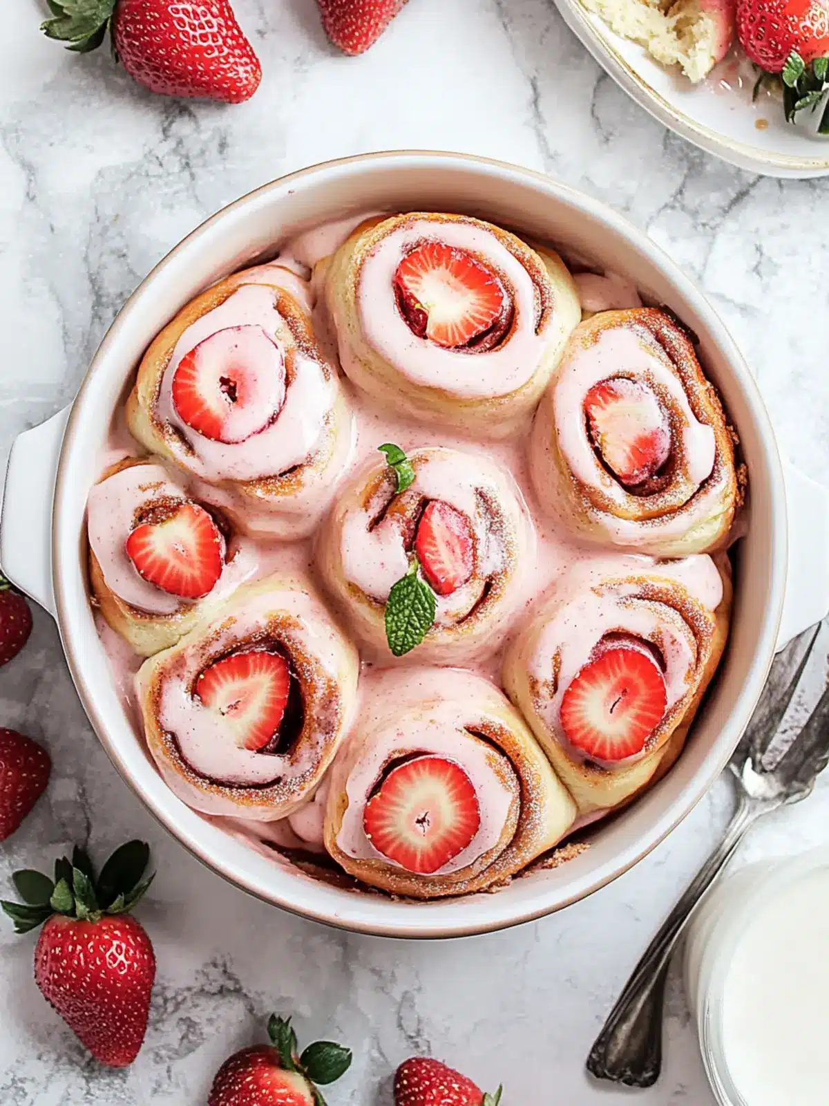 Fluffy Strawberry Cinnamon Rolls That Make Mornings Magical 2 Strawberry Cinnamon Rolls