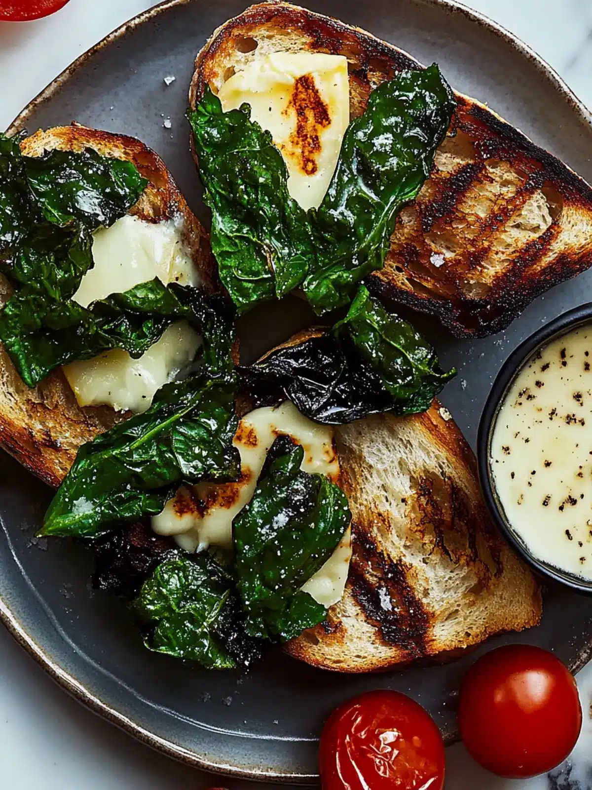Grilled Greens and Cheese on Toast for a Flavorful Summer Dinner 3 Grilled Greens and Cheese on Toast