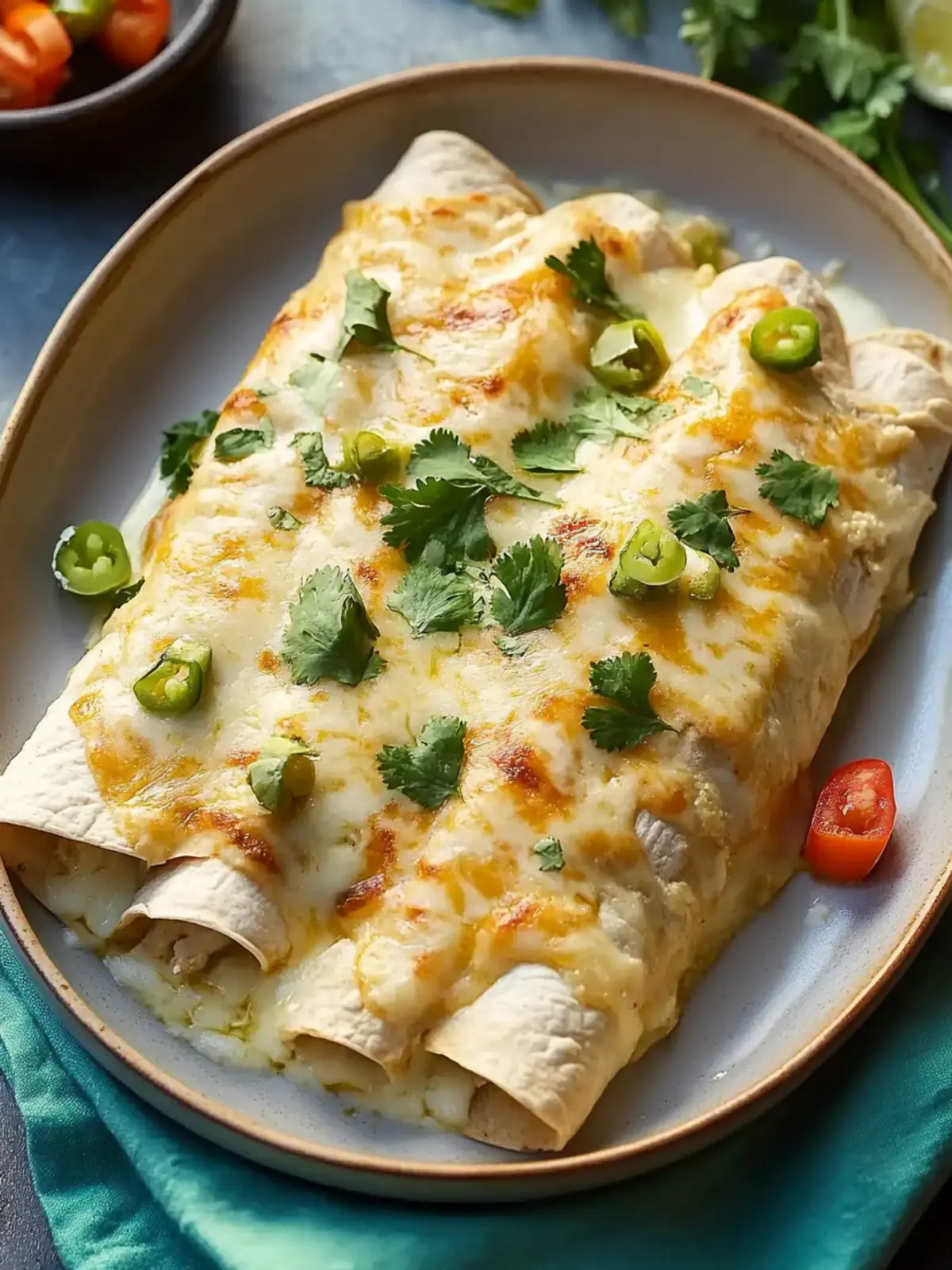 Creamy White Rotisserie Chicken Enchiladas for Family Fun 2 White Rotisserie Chicken Enchiladas