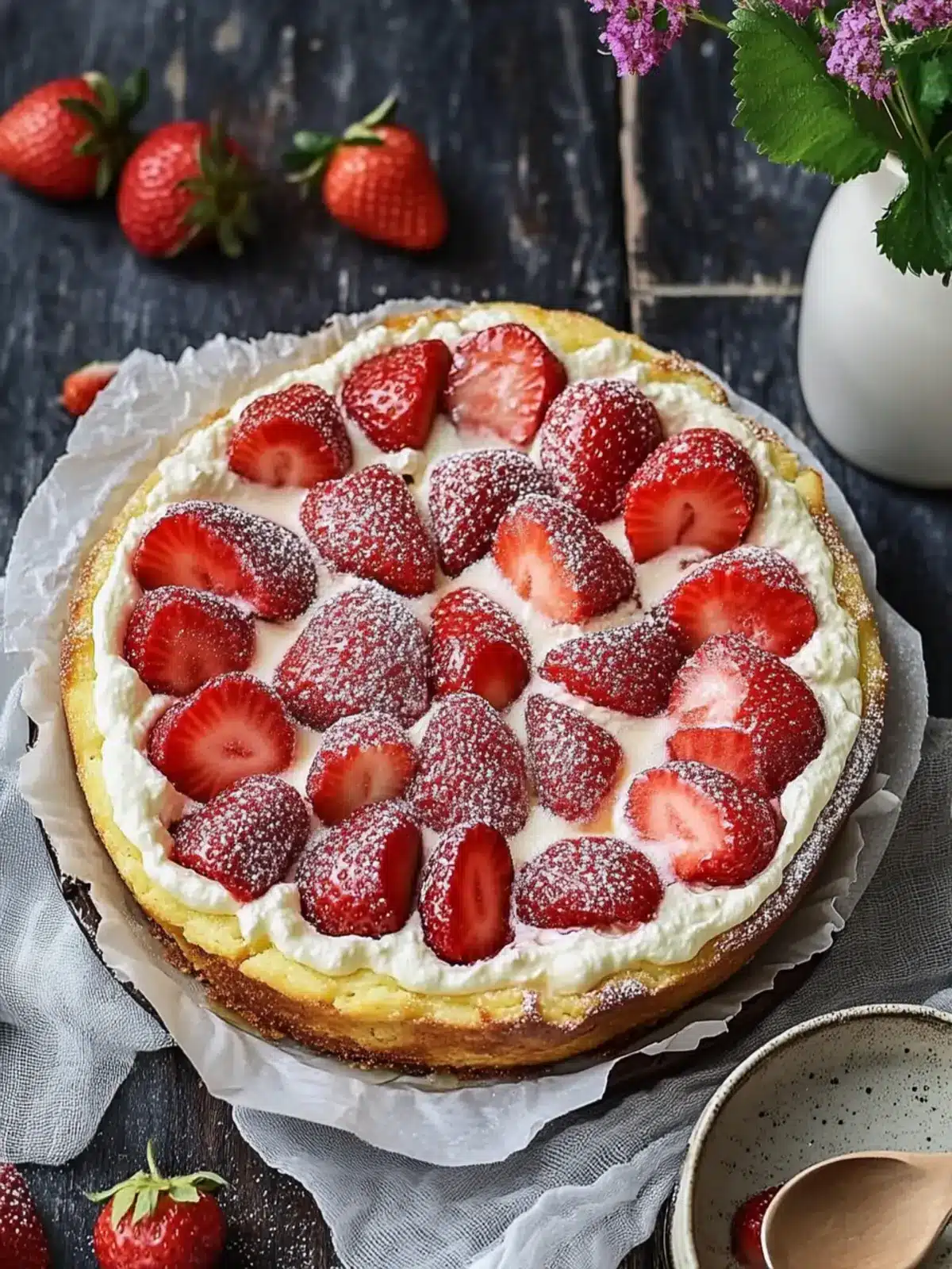 Irresistible Strawberry Flaugnarde: A Slice of French Bliss 3 Strawberry Flaugnarde