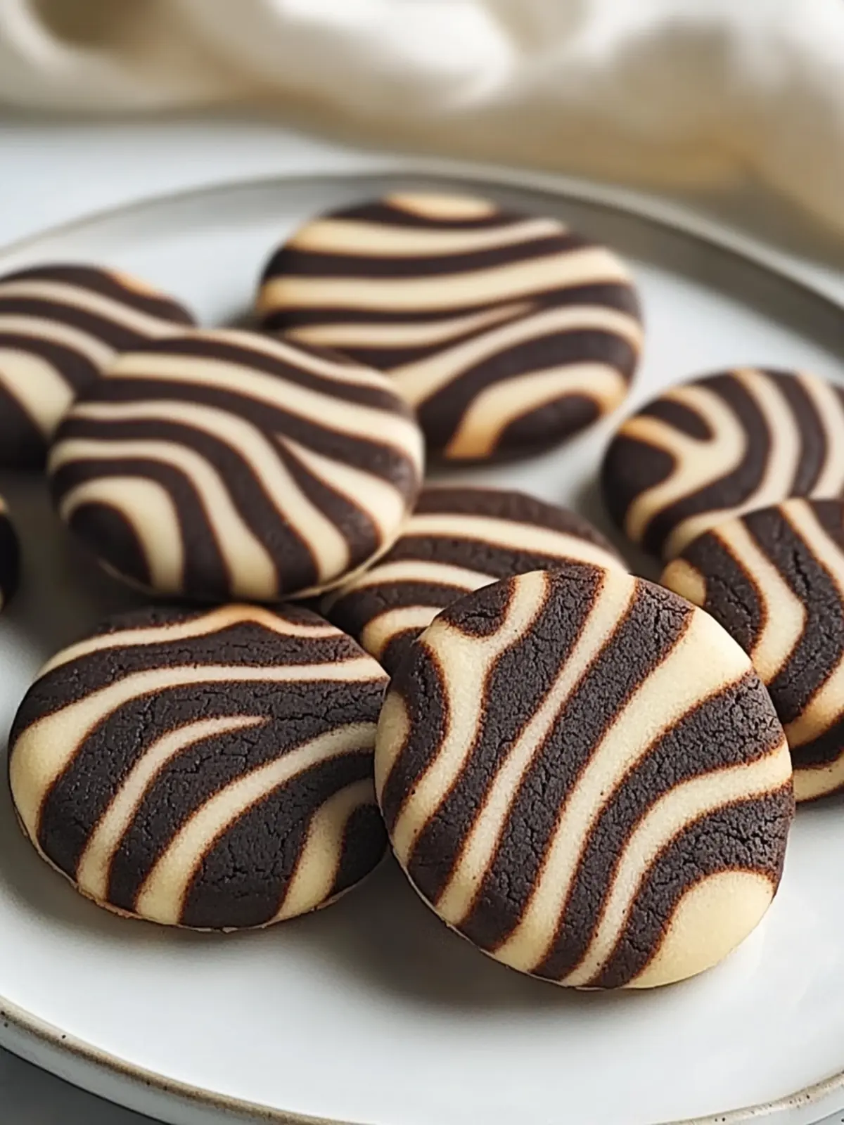 Zebra Cookies: Delightful Swirls of Chocolate & Vanilla Magic 2 Zebra Cookies