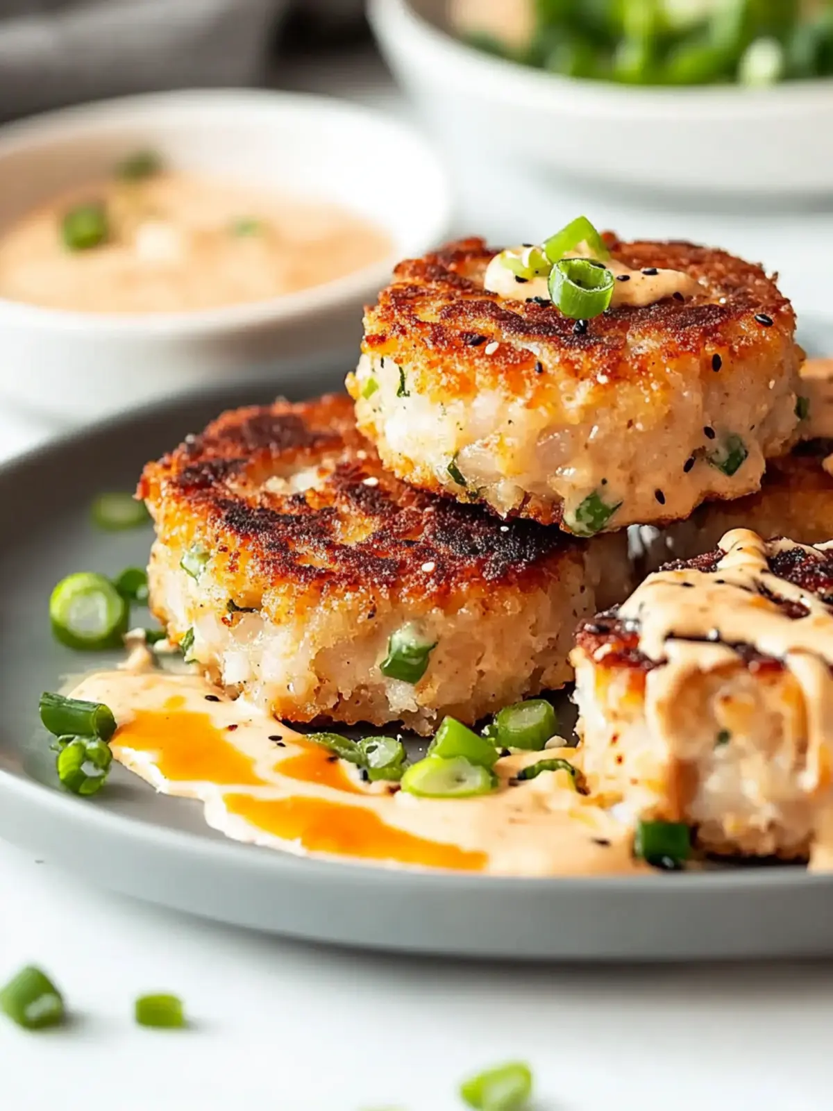 Delicious Tuna Cakes with Spicy Mayo for Quick Dinners 3 Tuna Cakes with Spicy Mayo