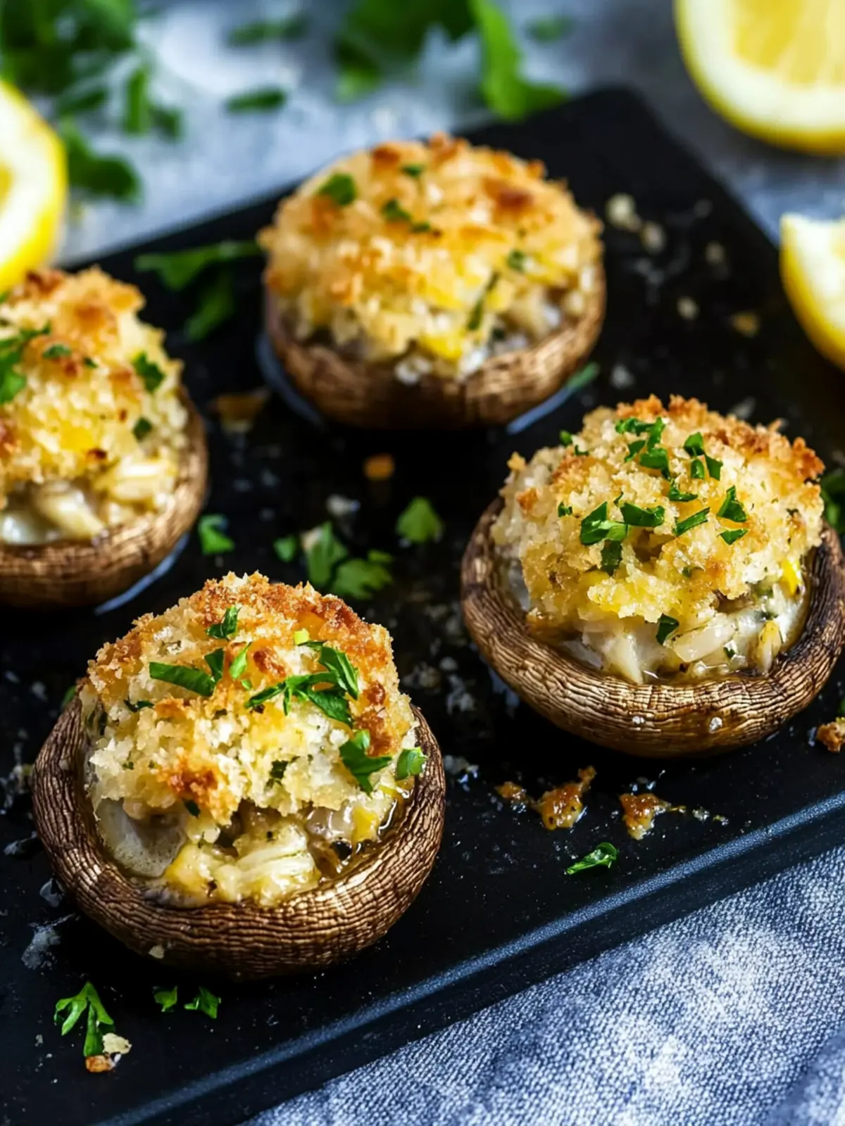 Irresistible Crab Stuffed Mushrooms for Effortless Entertaining 2 Crab Stuffed Mushrooms