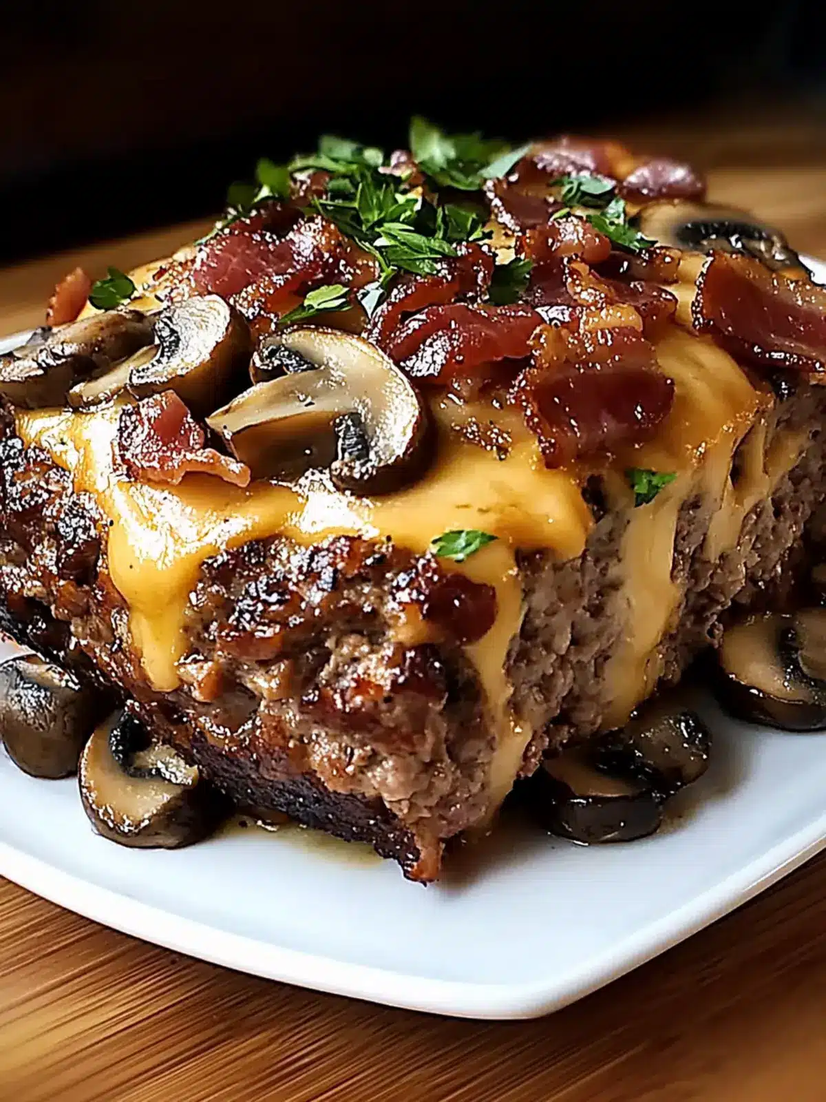 Savory Swiss Bacon Mushroom Meatloaf for Cozy Dinner Nights 2 Swiss Bacon Mushroom Meatloaf
