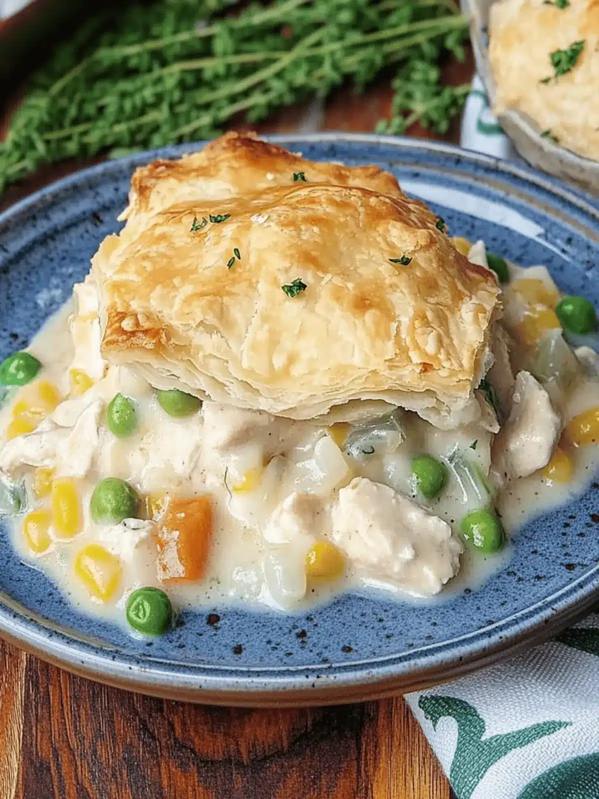 Cozy Chicken Pot Pie Casserole with Flaky Biscuit Bliss 2 Chicken Pot Pie Casserole