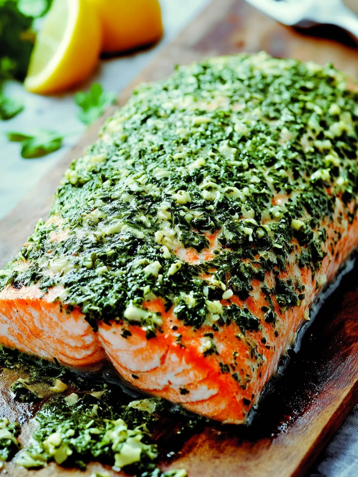 Savory Roasted Salmon With Green Herbs in Just 15 Minutes 2 Roasted Salmon With Green Herbs