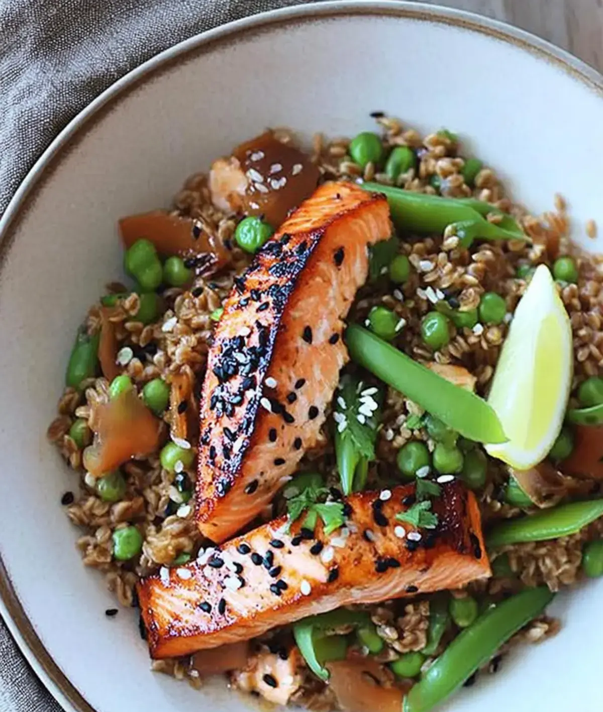 Savor the Asian Farro Medley with Salmon in Under 30 Minutes 3 Asian Farro Medley with Salmon