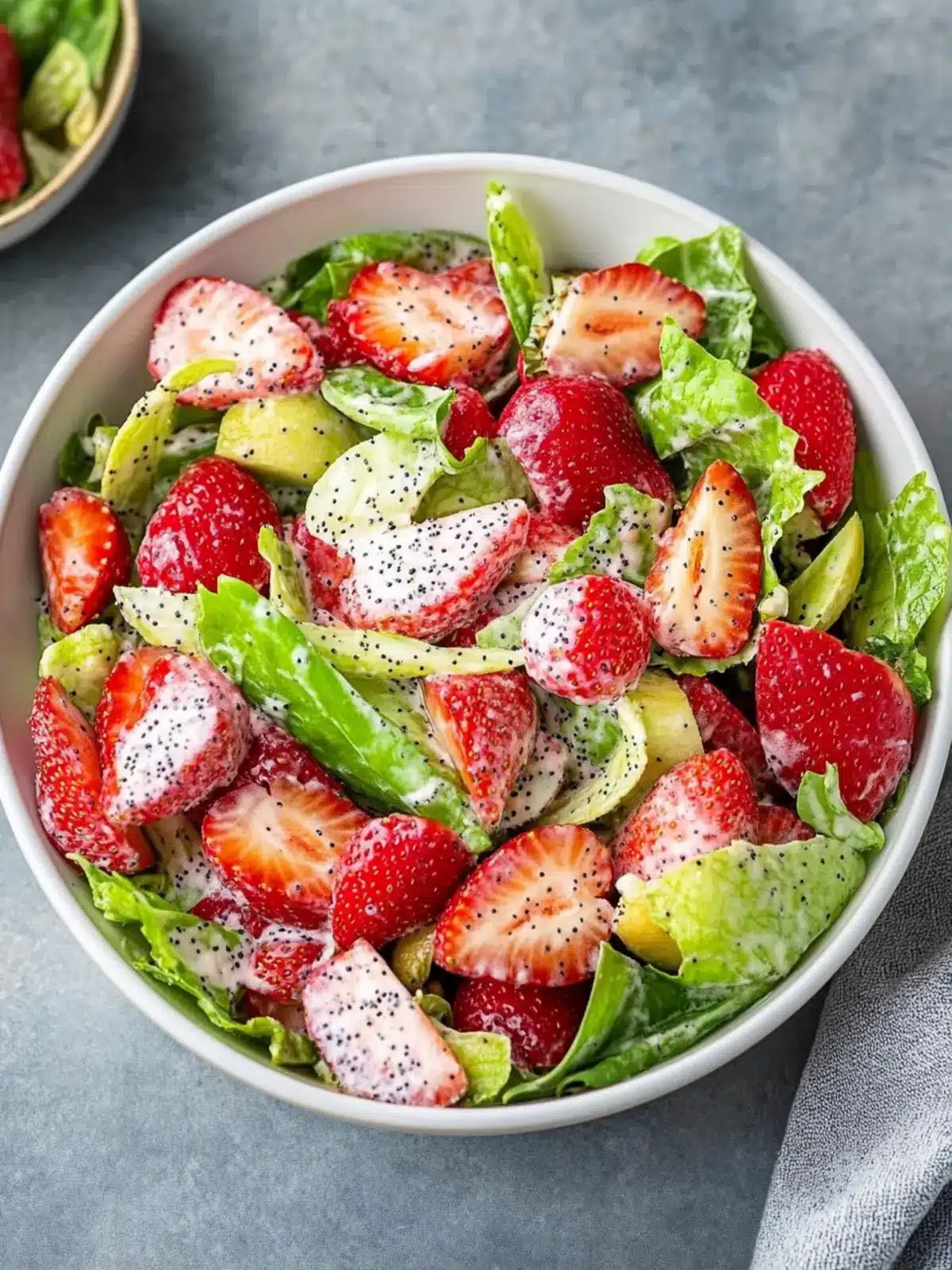 Strawberry Poppy Seed Salad with Sweet Almond Crunch 2 Strawberry Poppy Seed Salad
