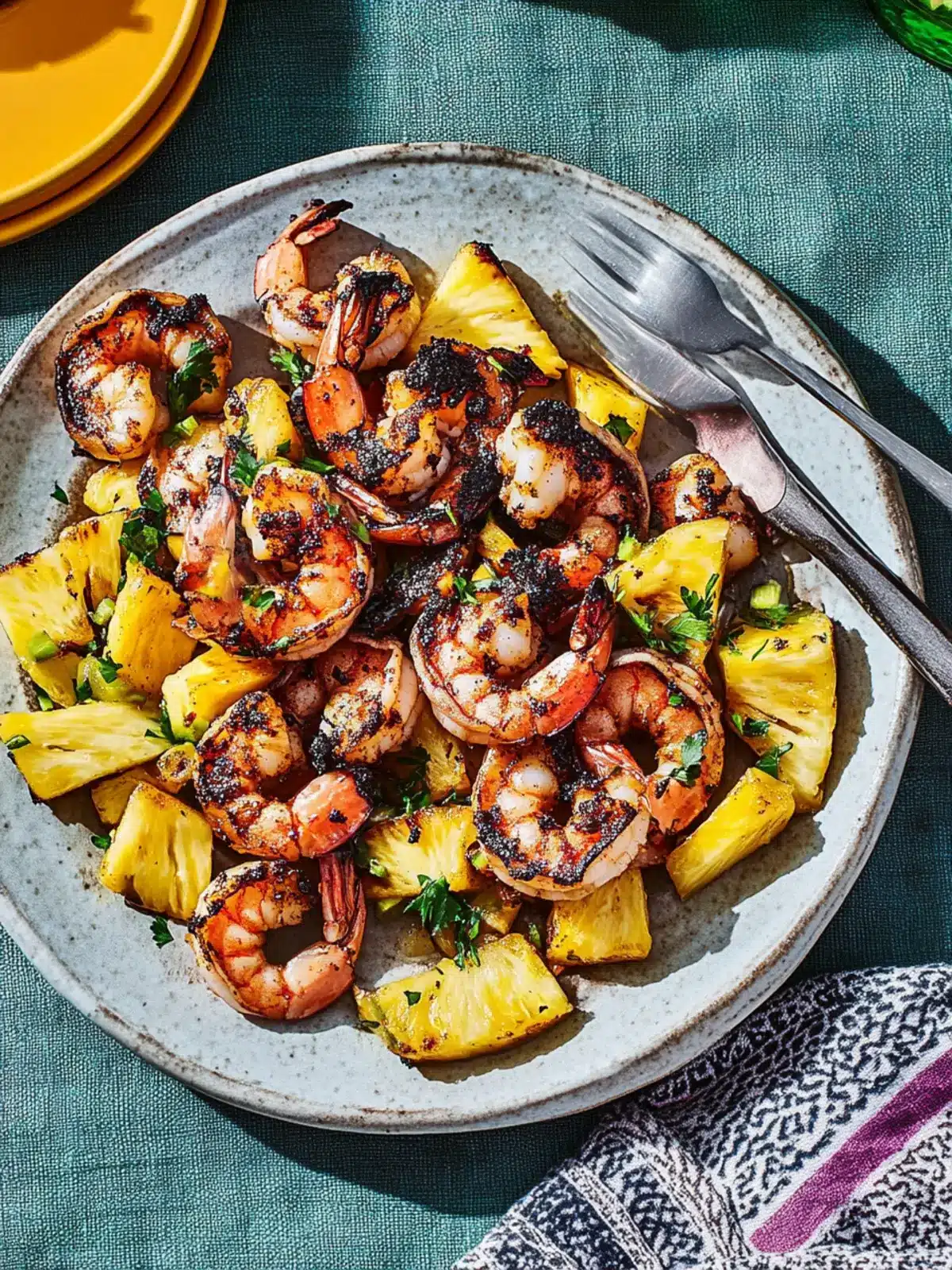 Delicious Jerk Shrimp with Pineapple Salad for Quick Dinners 4 Jerk Shrimp With Pineapple Salad