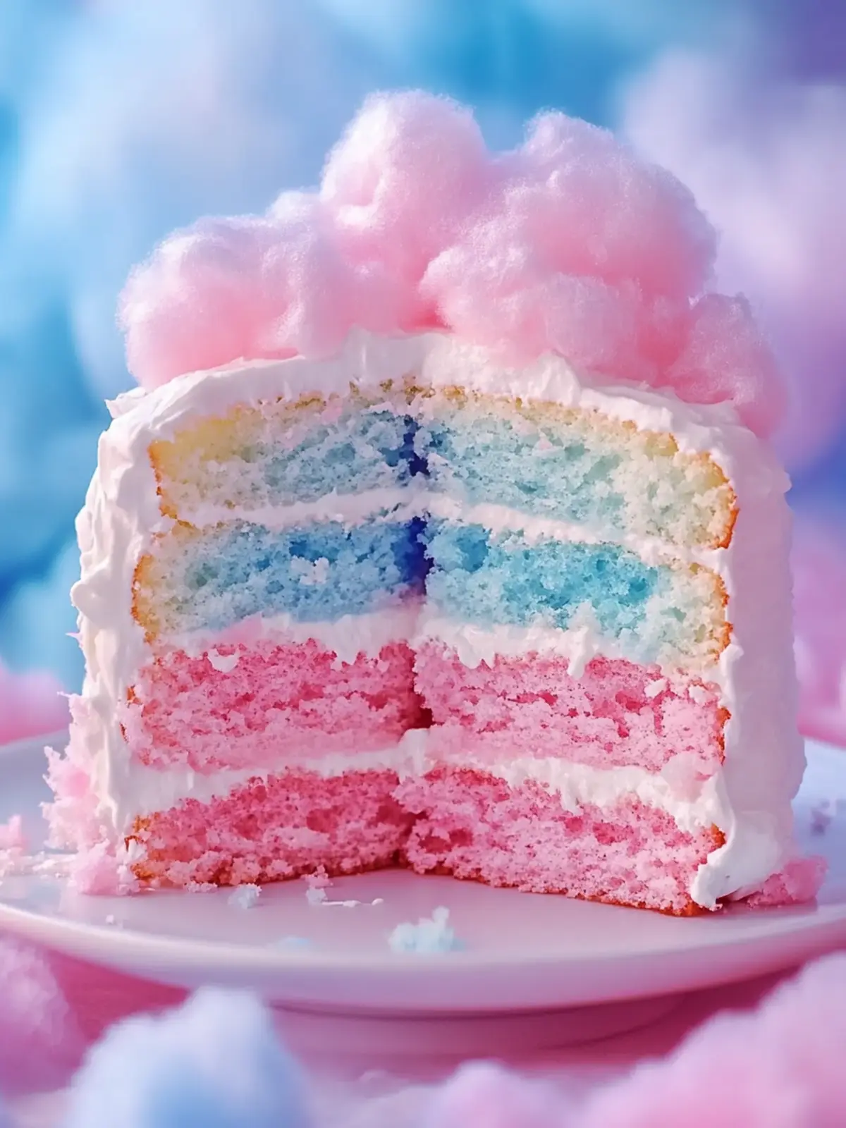 Fluffy Cotton Candy Cake That Will Sweeten Your Day 4 Fluffy Cotton Candy Cake