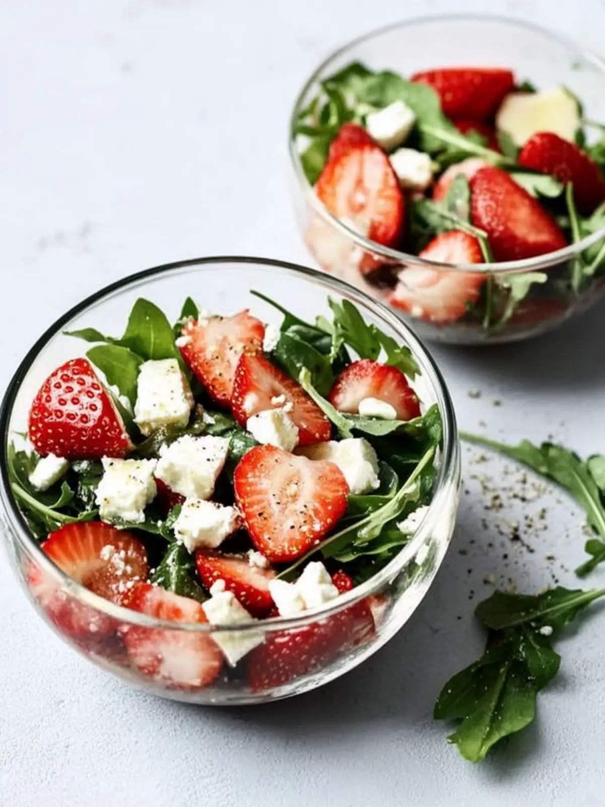 Delicious Strawberry Arugula Feta Salad for Effortless Entertaining 3 Strawberry Arugula Feta Salad