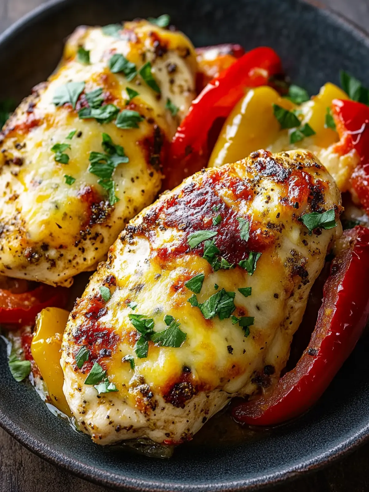 Cheesy Baked Chicken Breast and Peppers: A Family Favorite Delight 4 Cheesy Baked Chicken Breast And Peppers
