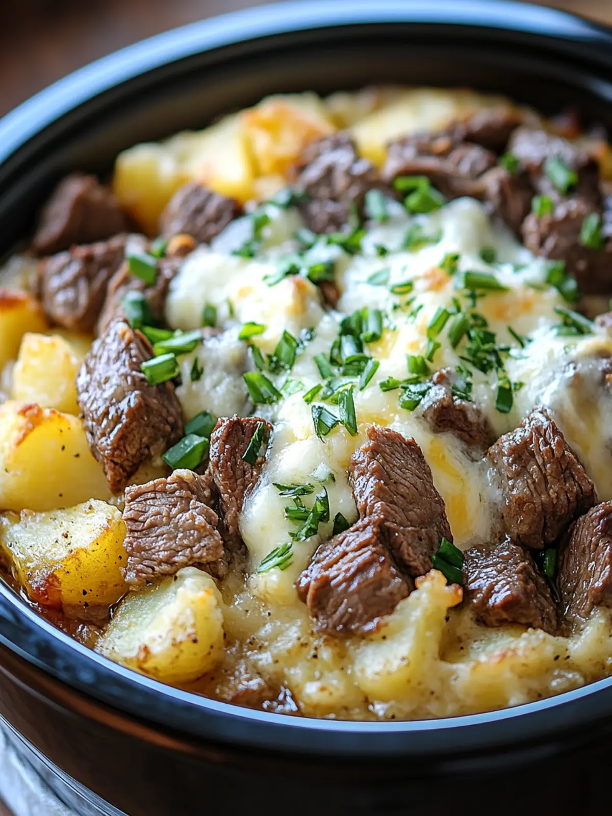 Crockpot Loaded Steak and Potato Bake for Cozy Nights 2 Crockpot Loaded Steak and Potato Bake