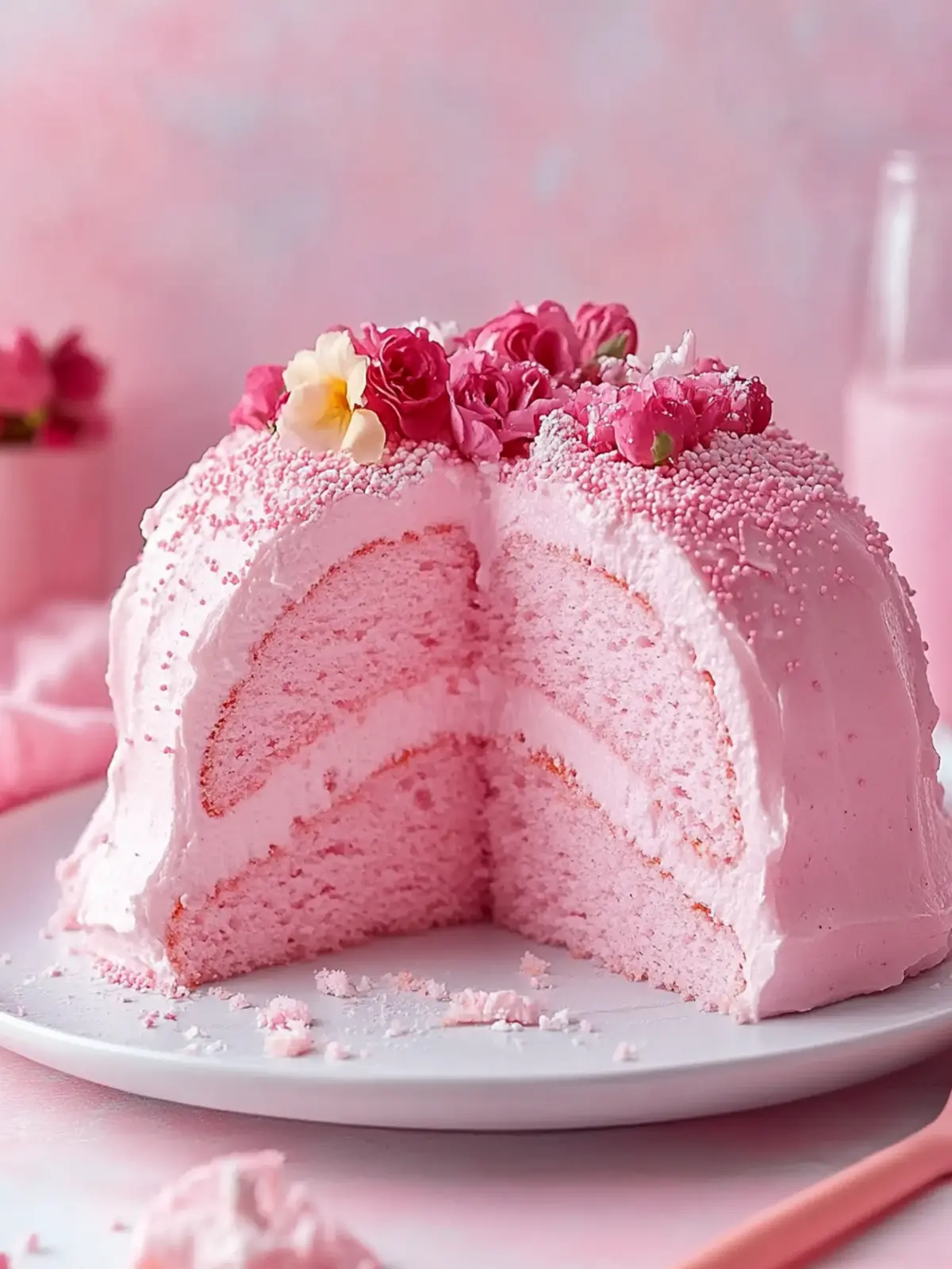 Fluffy Pink Angel Food Cake: A Guilt-Free Sweet Treat 3 Pink Angel Food Cake